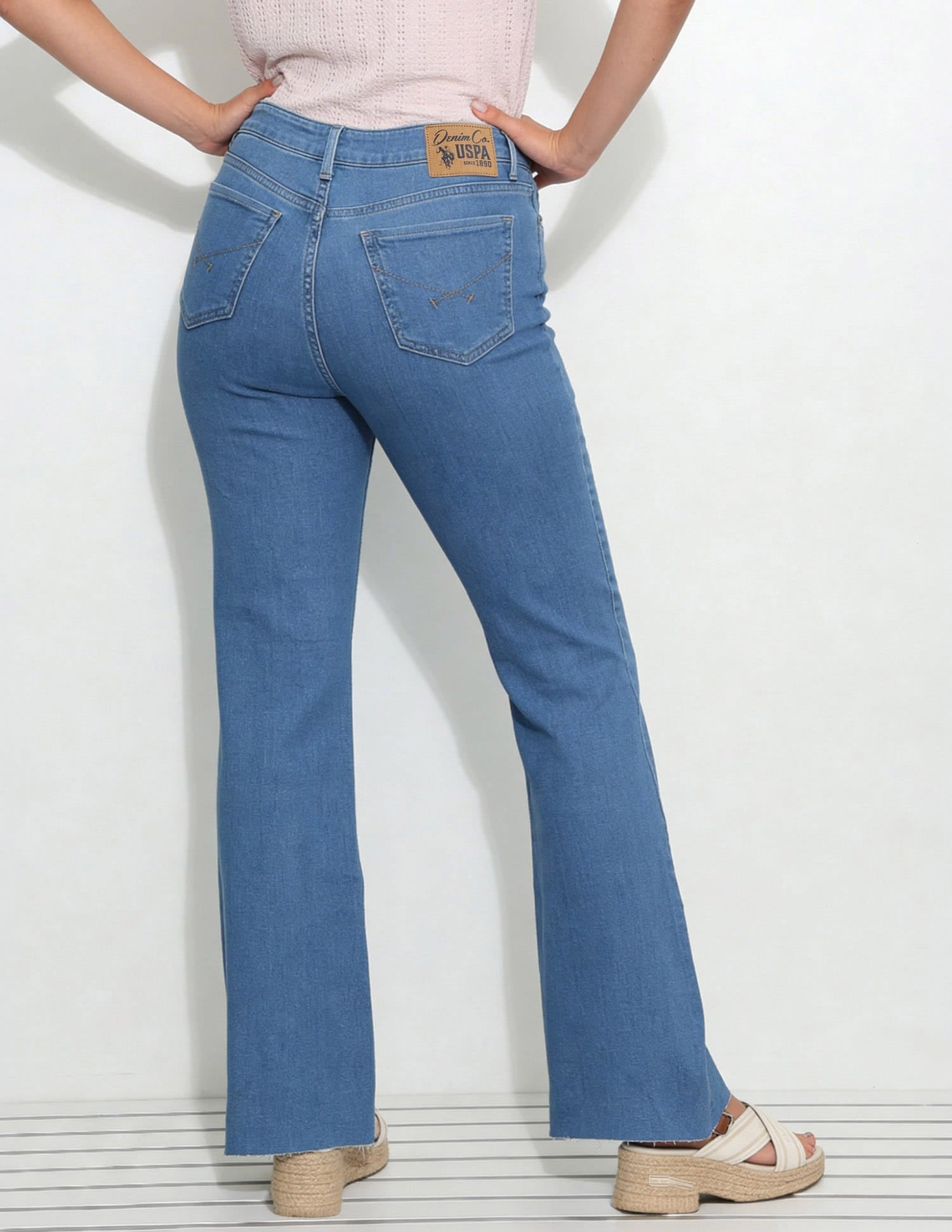 High Rise Bootcut Jeans Blue - U.S. Polo Assn. India | Large