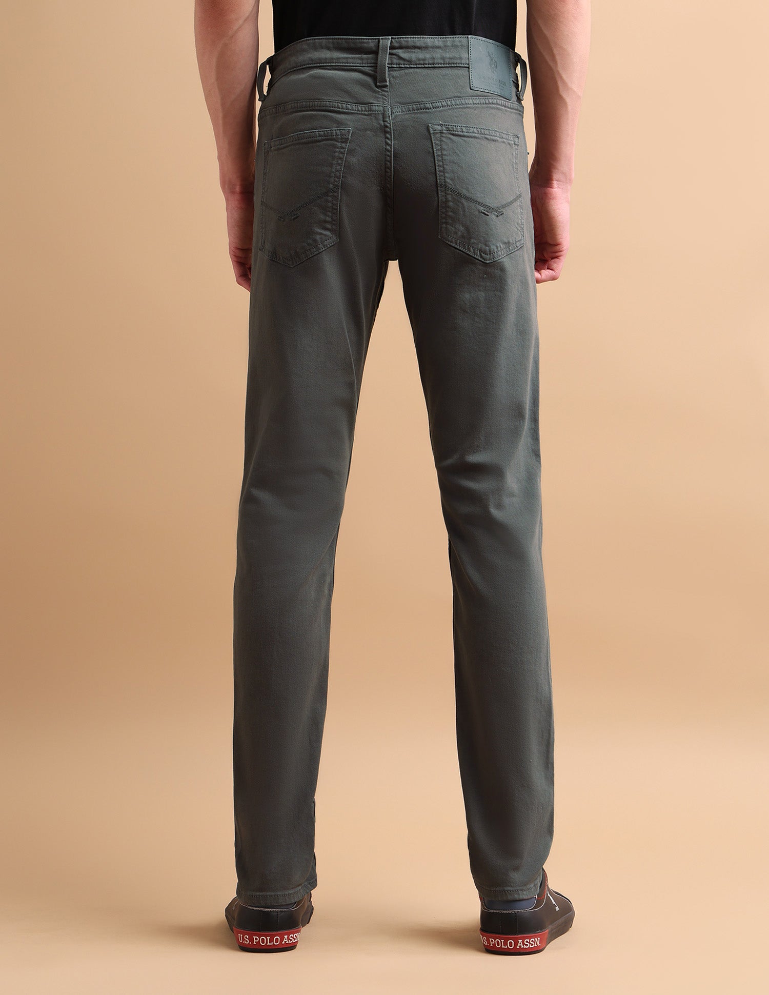 Brandon Slim Tapered Fit Green Jeans Green - U.S. POLO ASSN. | Large