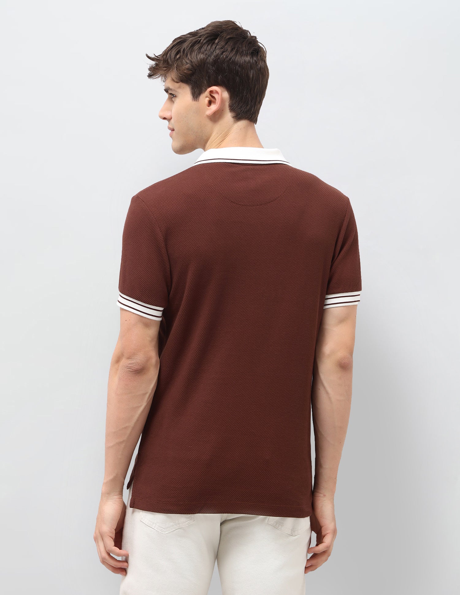 Solid Slim Fit Polo Shirt Rust - U.S. Polo Assn. India | Large
