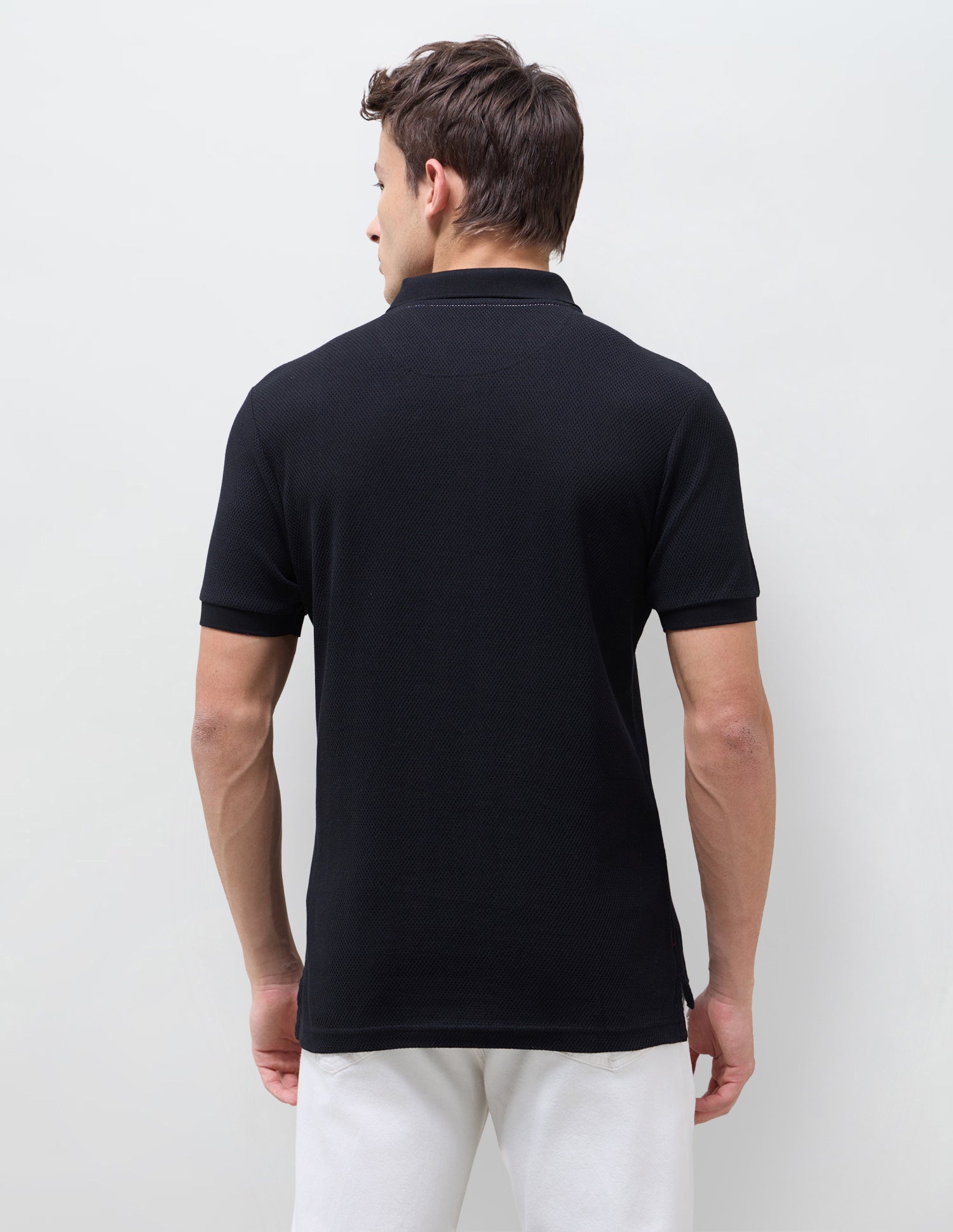Colourblocked Muscle Fit Polo Shirt Black - U.S. Polo Assn. India | Large