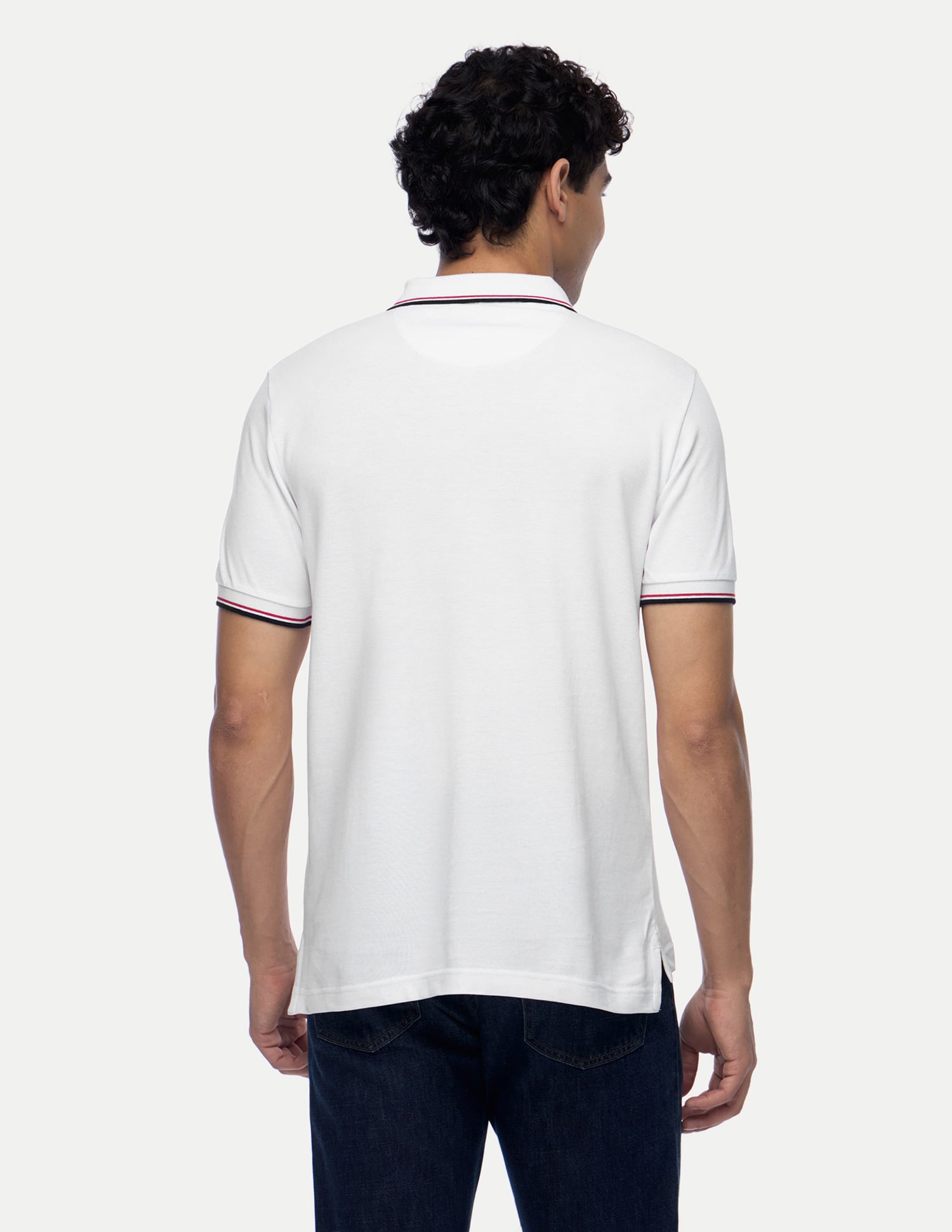 Tipped Zipper Polo Shirt White - U.S. Polo Assn. India | Large