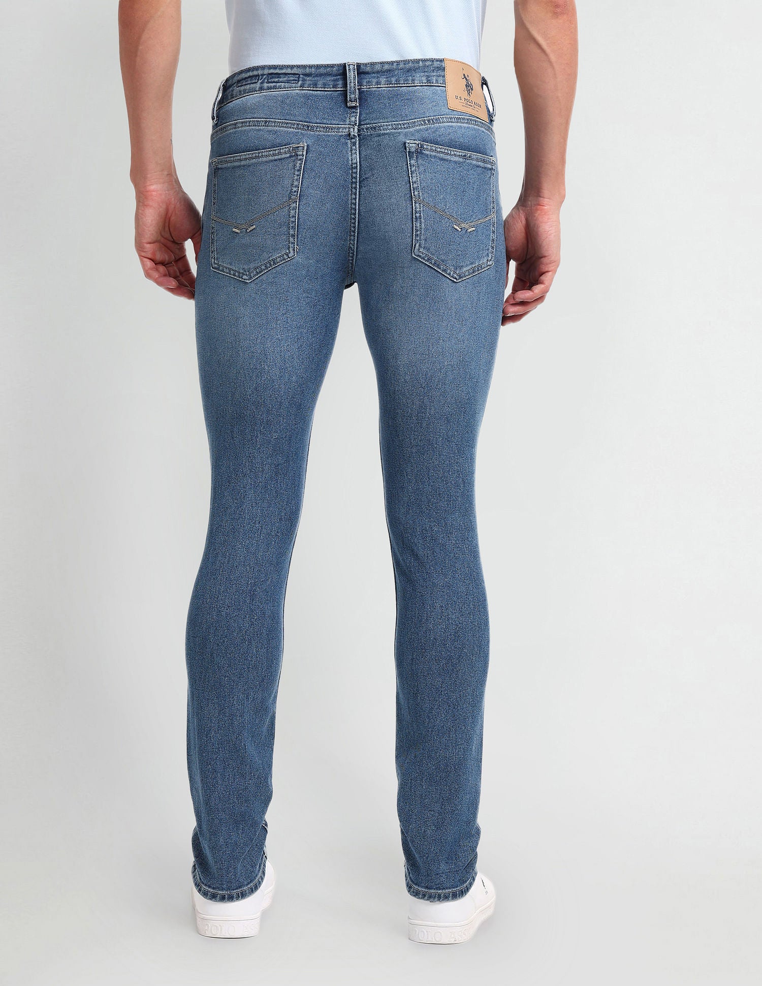 Slim Tapered Blue Jeans Blue - U.S. Polo Assn. India | Large