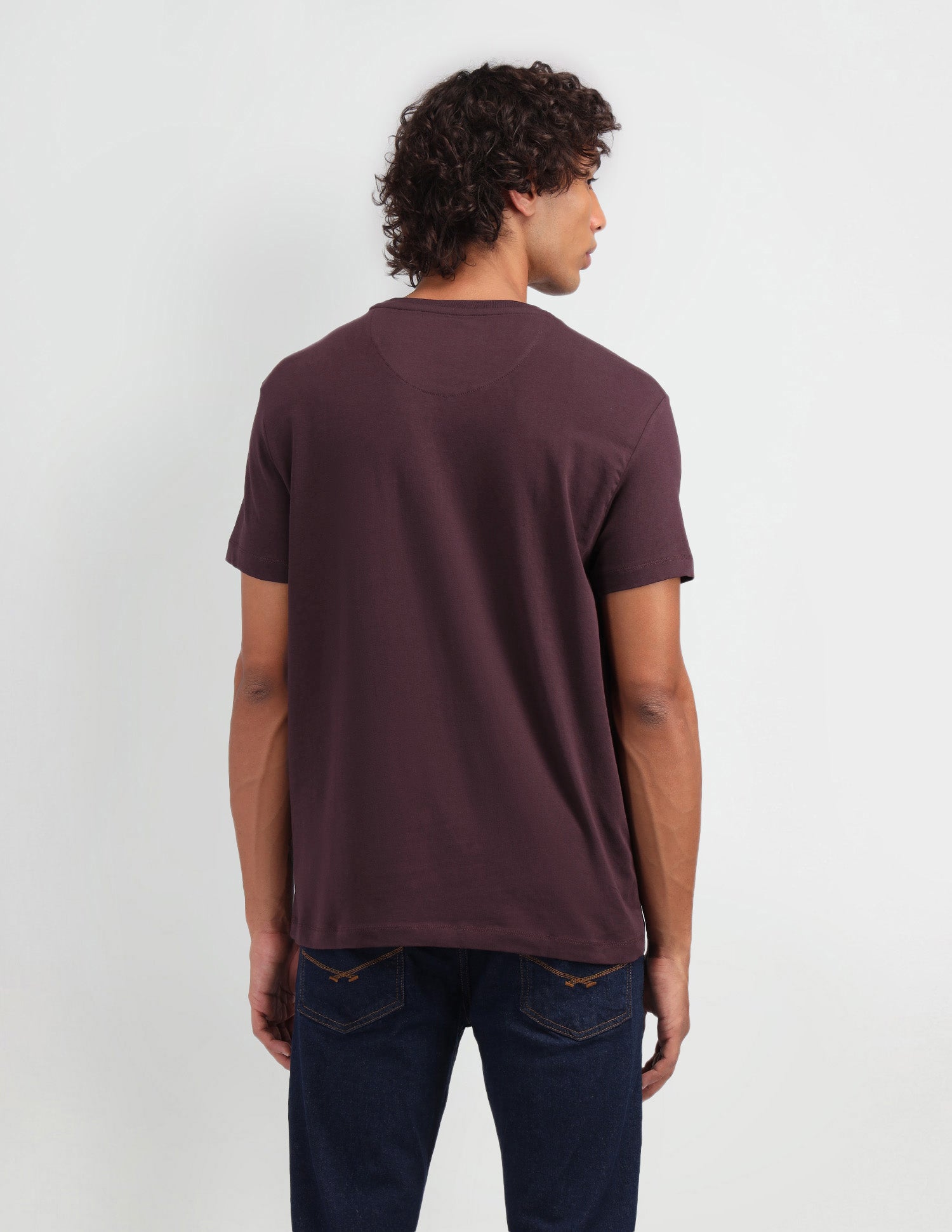 Brand Printed Muscle Fit T-Shirt Wine - U.S. Polo Assn. India | Large