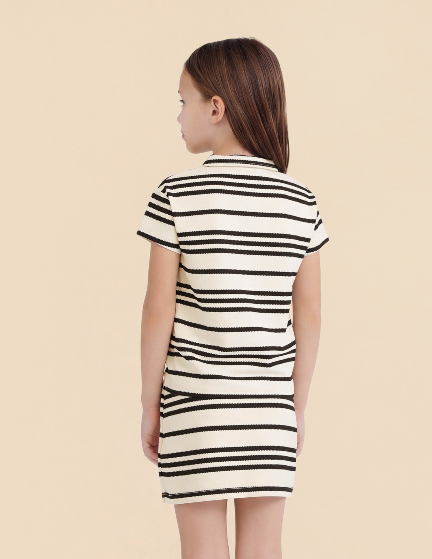 Girls Horizontal Striped Polo Shirt White - U.S. Polo Assn. India | Large