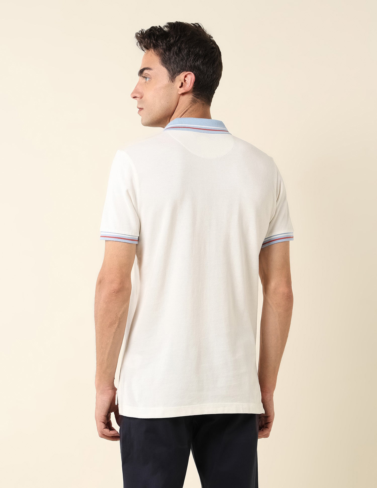 Pure Cotton Slim Fit Polo Shirt White - U.S. Polo Assn. India | Large