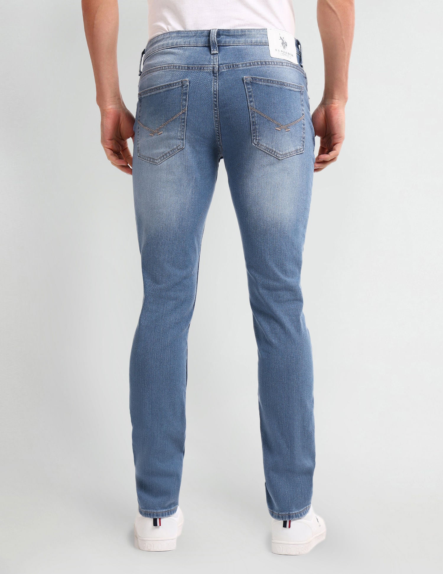 Brandon Slim Tapered Blue Jeans Blue - U.S. POLO ASSN. | Large