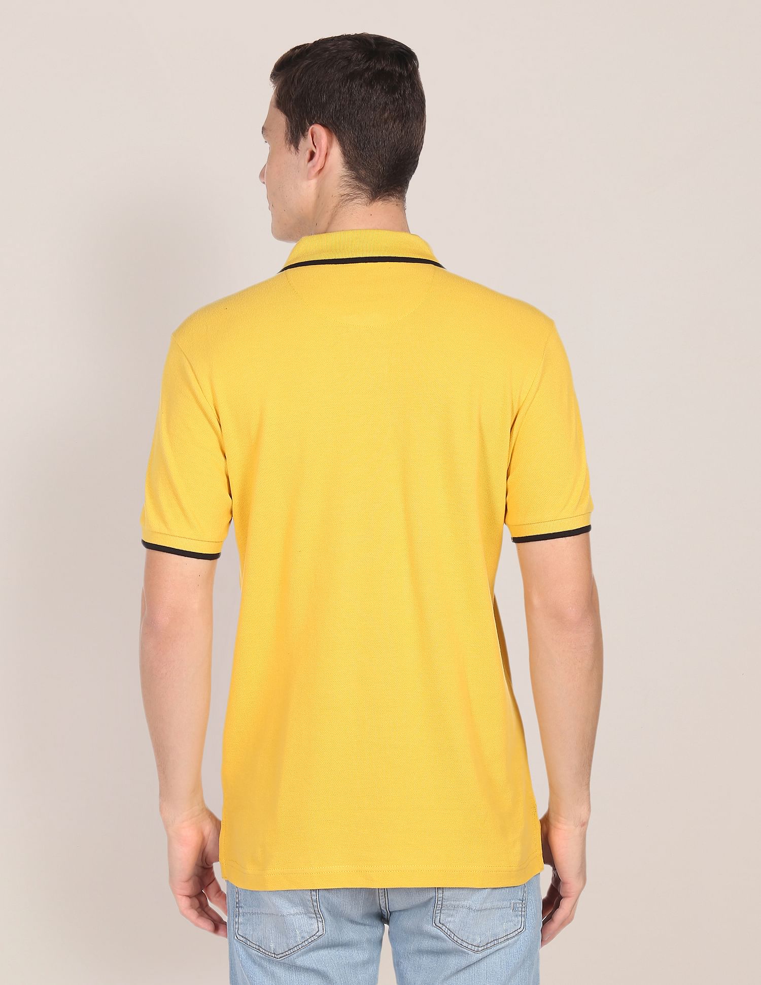 Short Sleeve Solid Polo Shirt Mustard - U.S. POLO ASSN. | Large