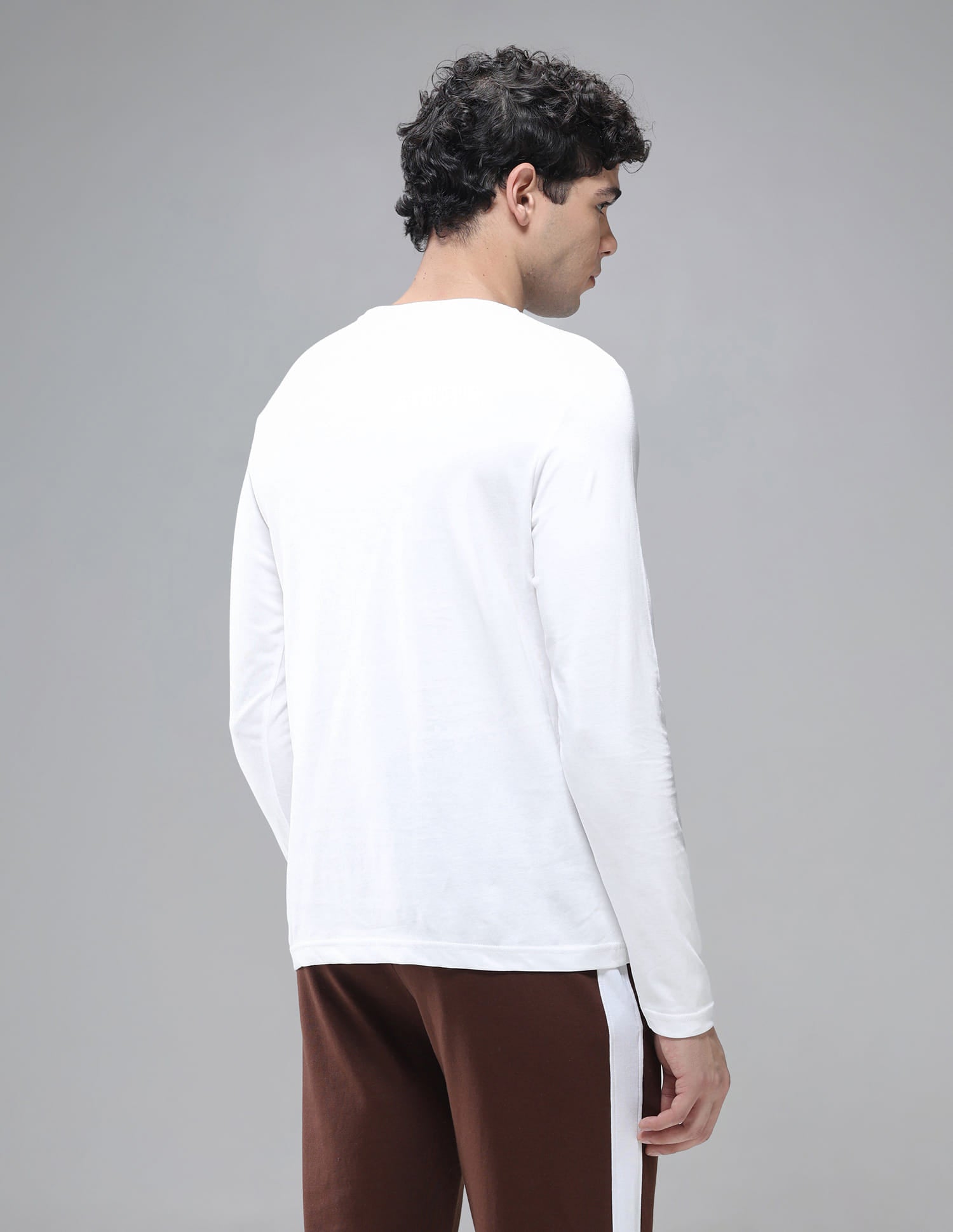 Pure Cotton Long Sleeve I693 Lounge T-Shirt - Pack Of 1 White - U.S. Polo Assn. India | Large