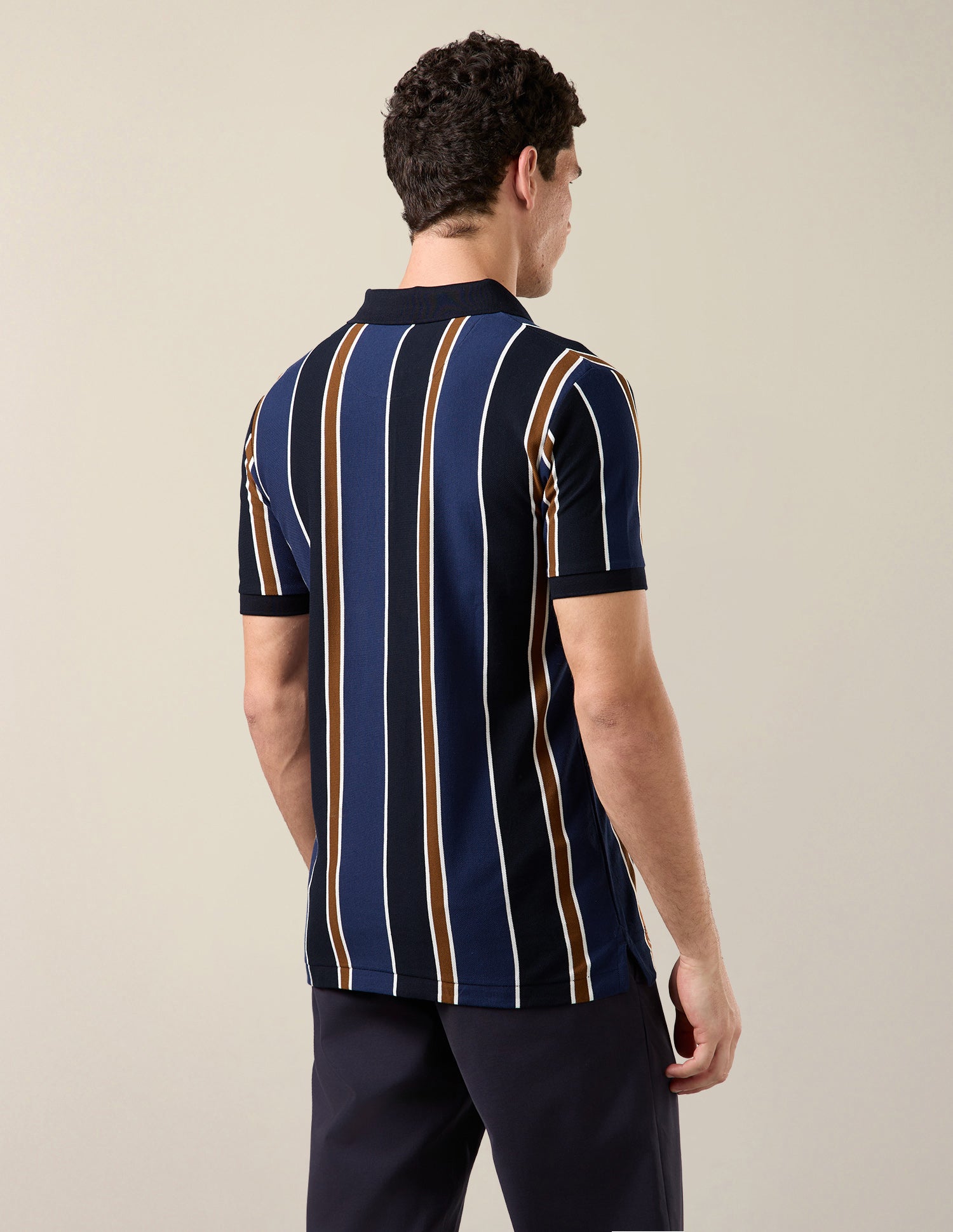 Vertical Striped Slim Fit Polo Shirt Blue - U.S. Polo Assn. India | Large