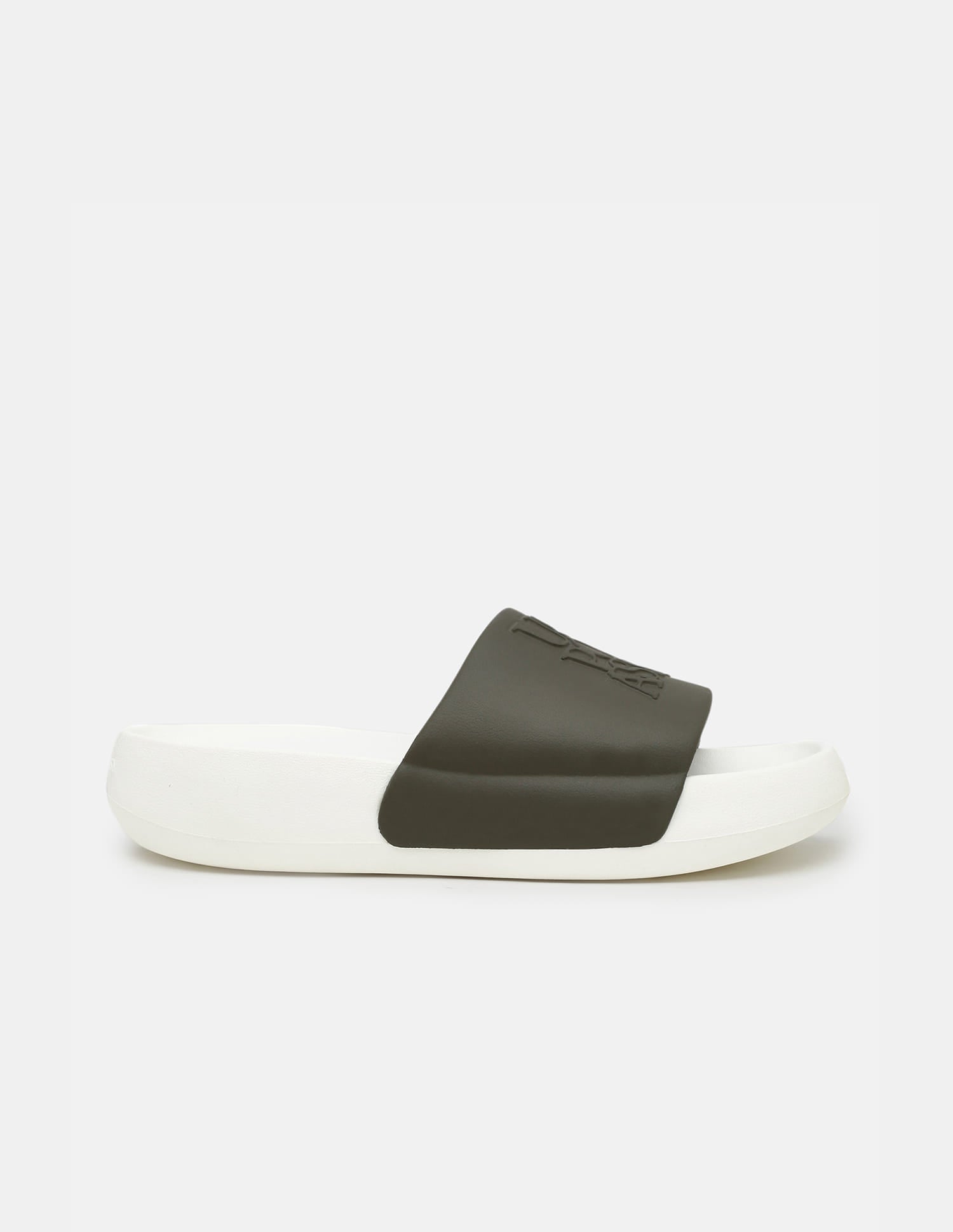 Brand Embossed Luna Sliders Off White - U.S. Polo Assn. India | Large