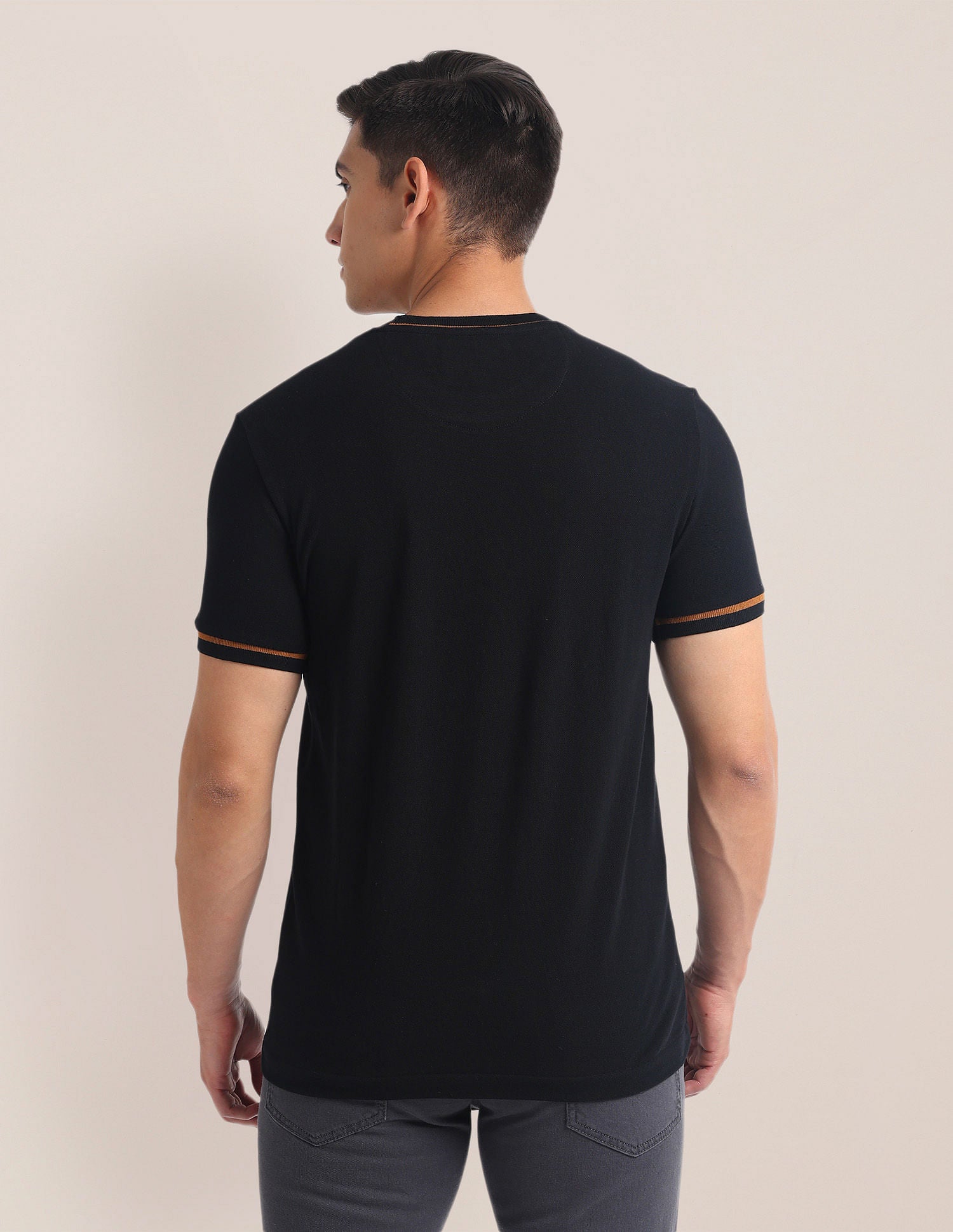 Brand Embroidered Cotton T-Shirt Black - U.S. POLO ASSN. | Large