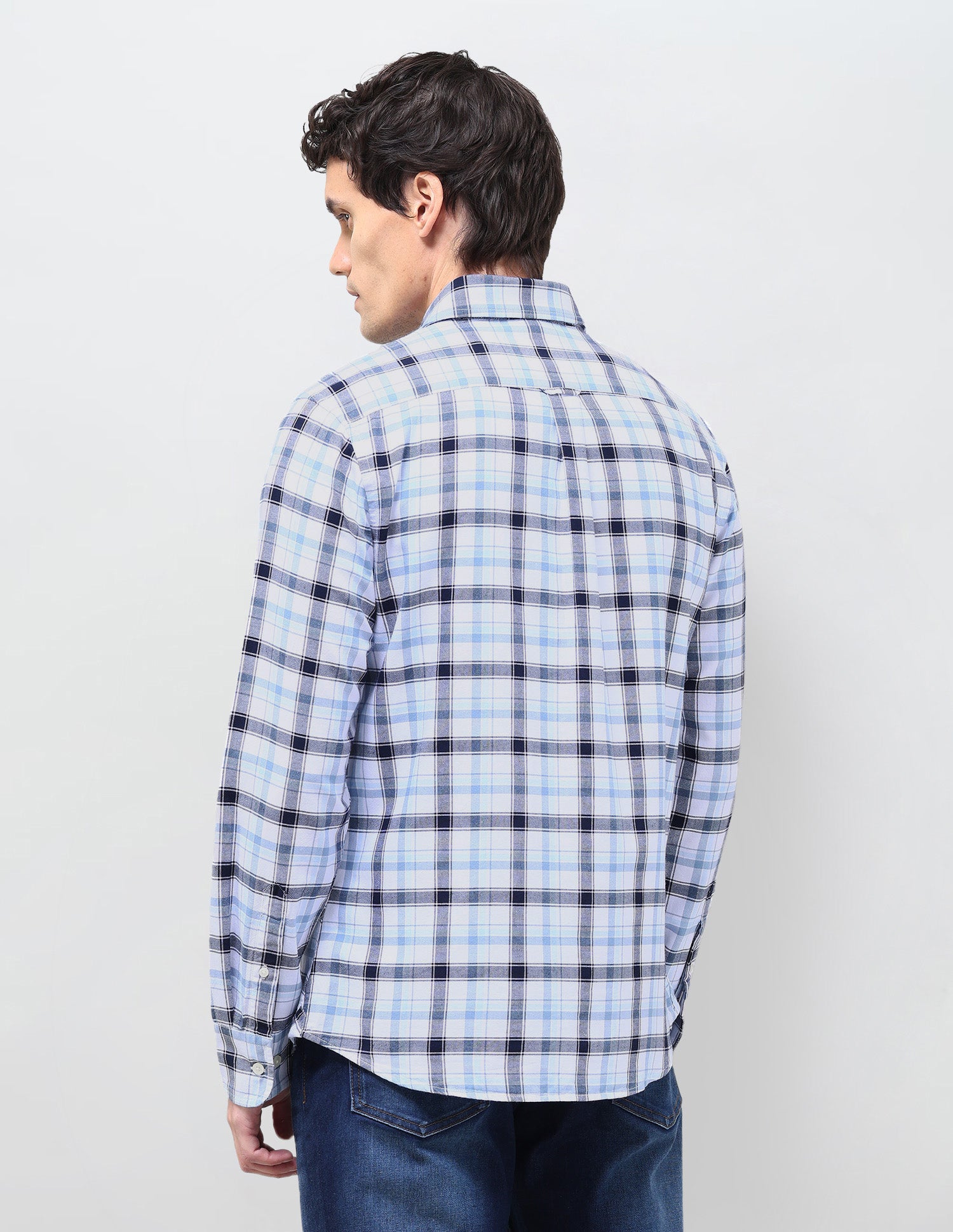 Oxford Tailored Fit Shirt Navy - U.S. Polo Assn. India | Large