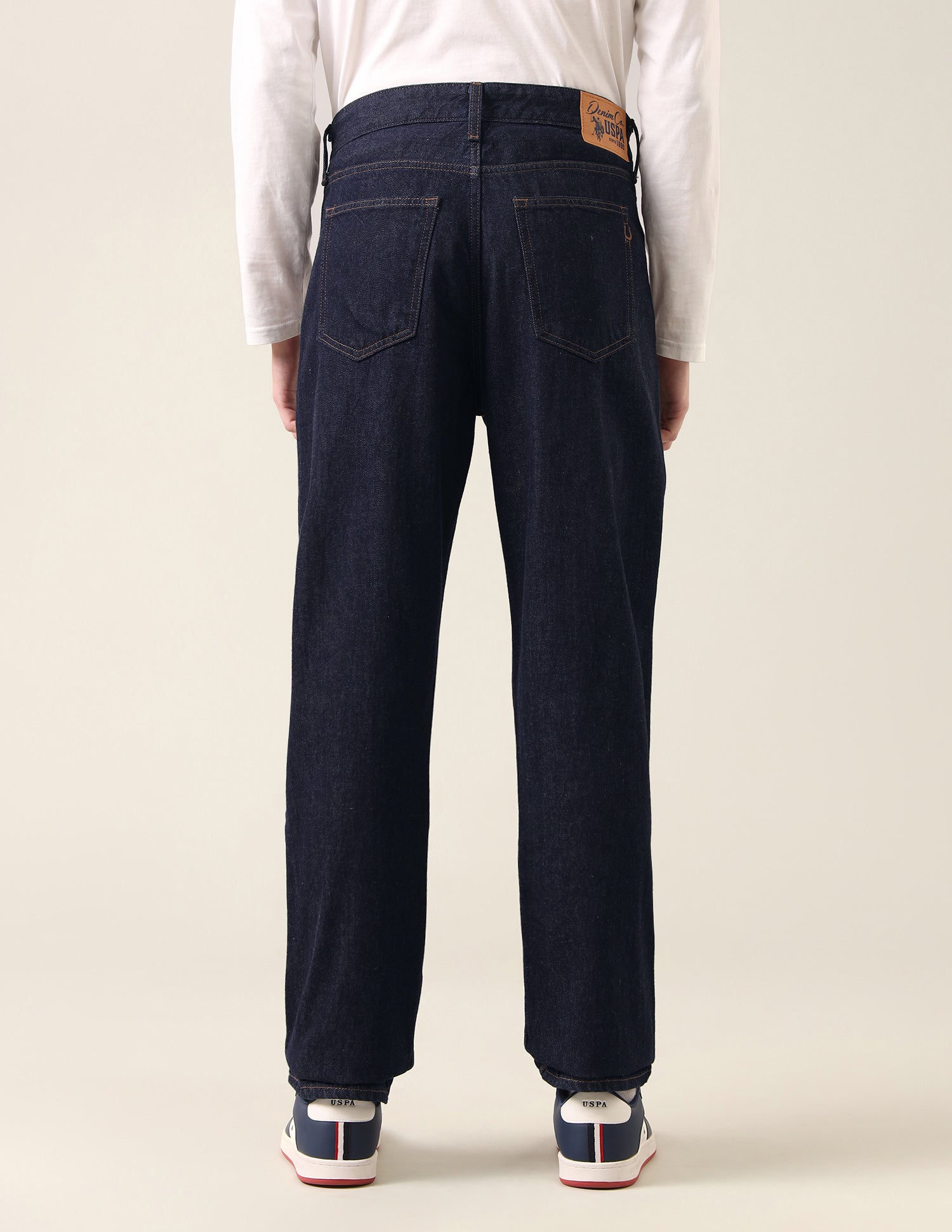 Logan Loose Straight Fit Rinsed Jeans Rinse Blue - U.S. Polo Assn. India | Large