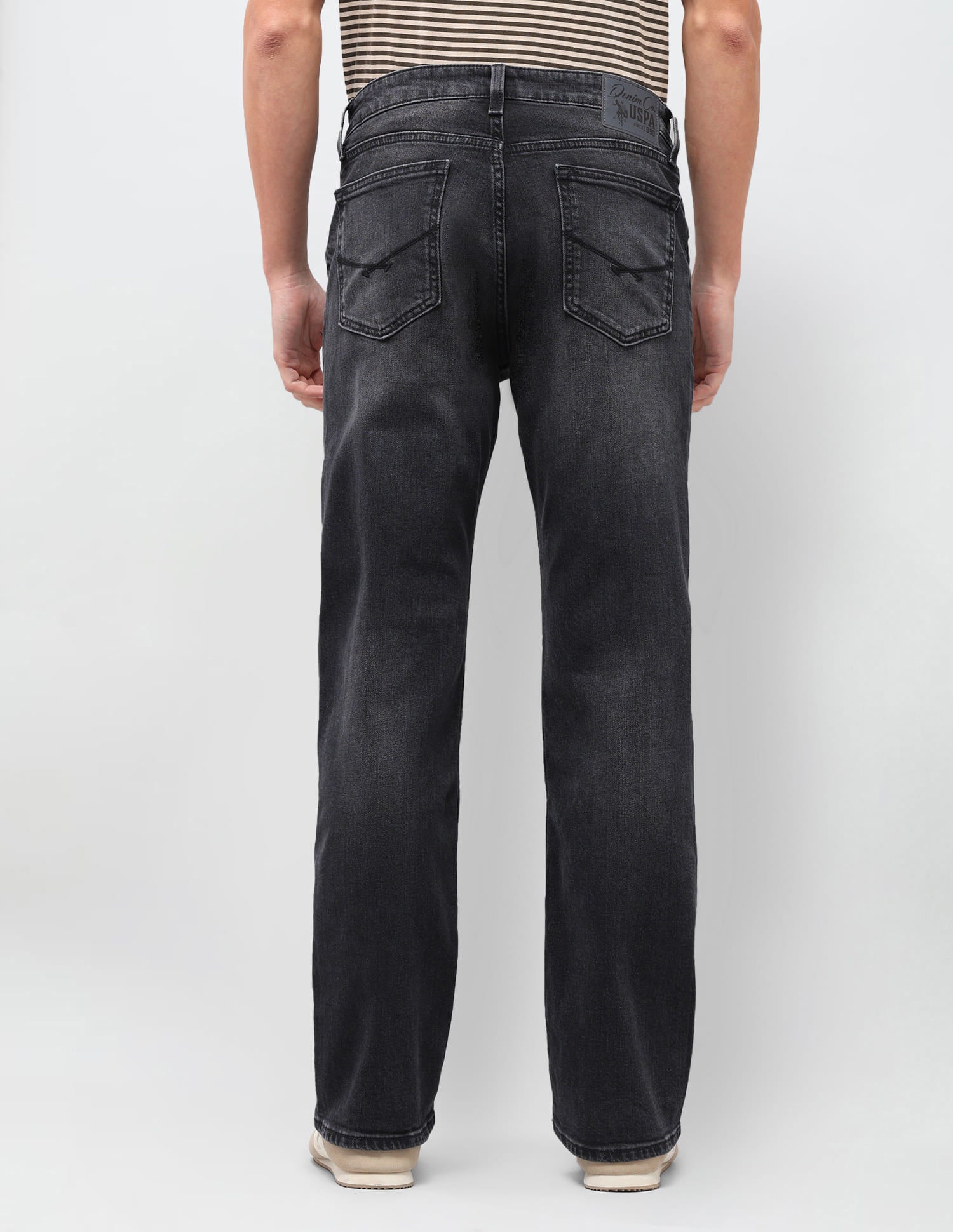 Solid Connor Fit Jeans Black - U.S. Polo Assn. India | Large
