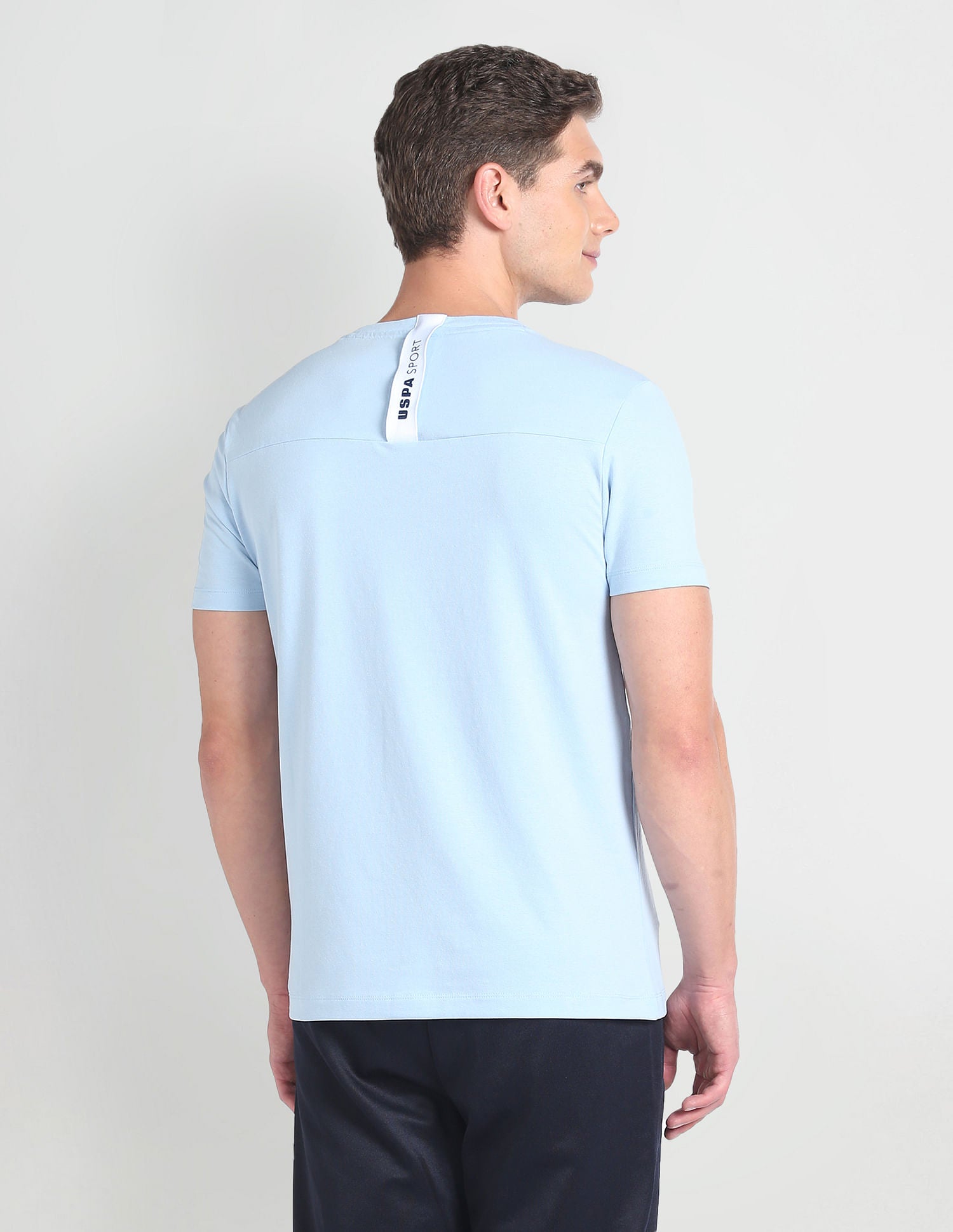 Slim Fit Brand Print T-Shirt Blue - U.S. Polo Assn. India | Large