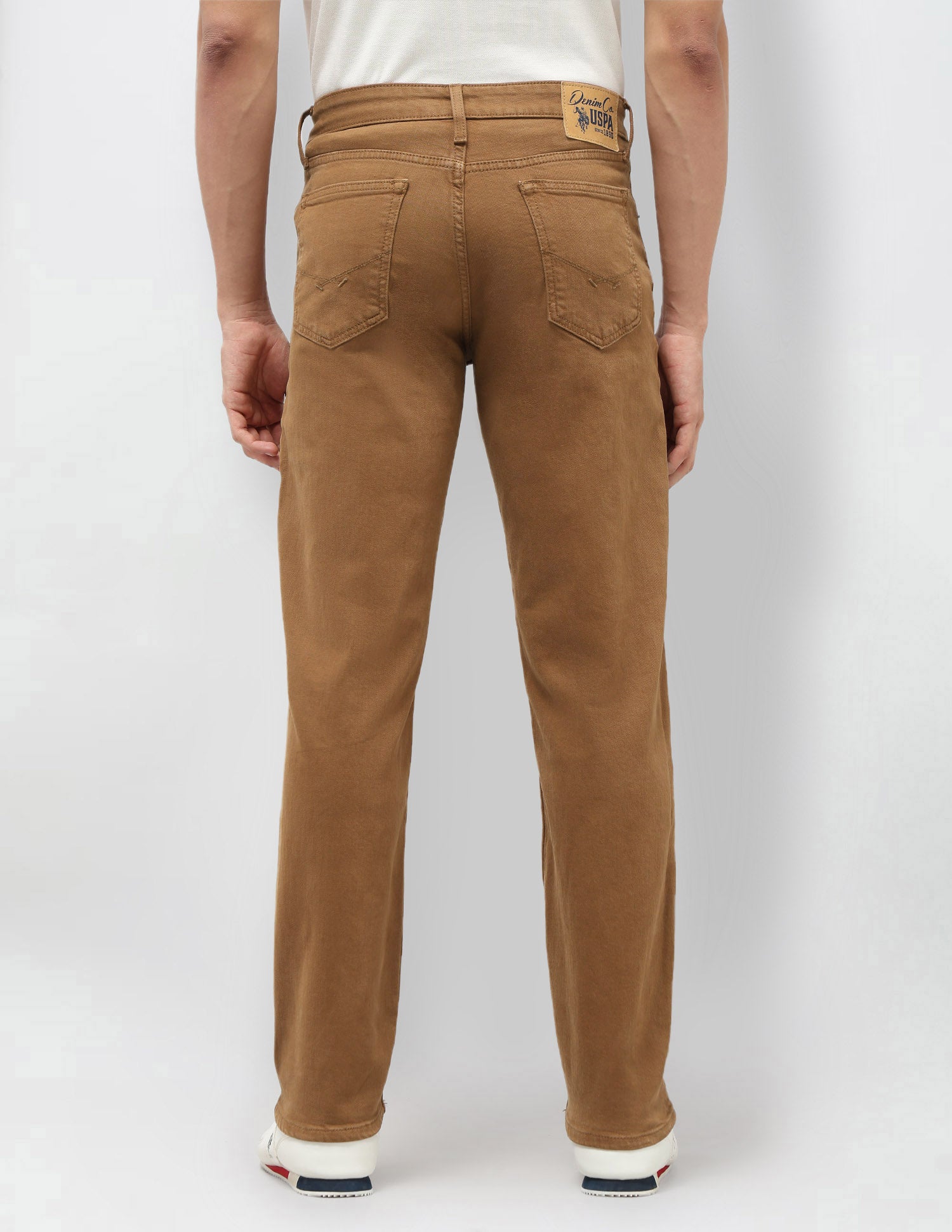 Shawn Relaxed Fit Brown Jeans Tan - U.S. POLO ASSN. | Large