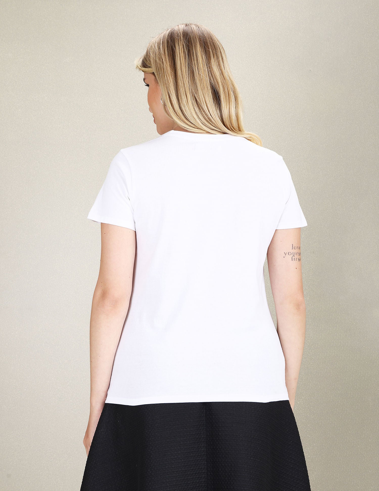 Metallic Brand Print Cotton T-Shirt White - U.S. POLO ASSN. | Large