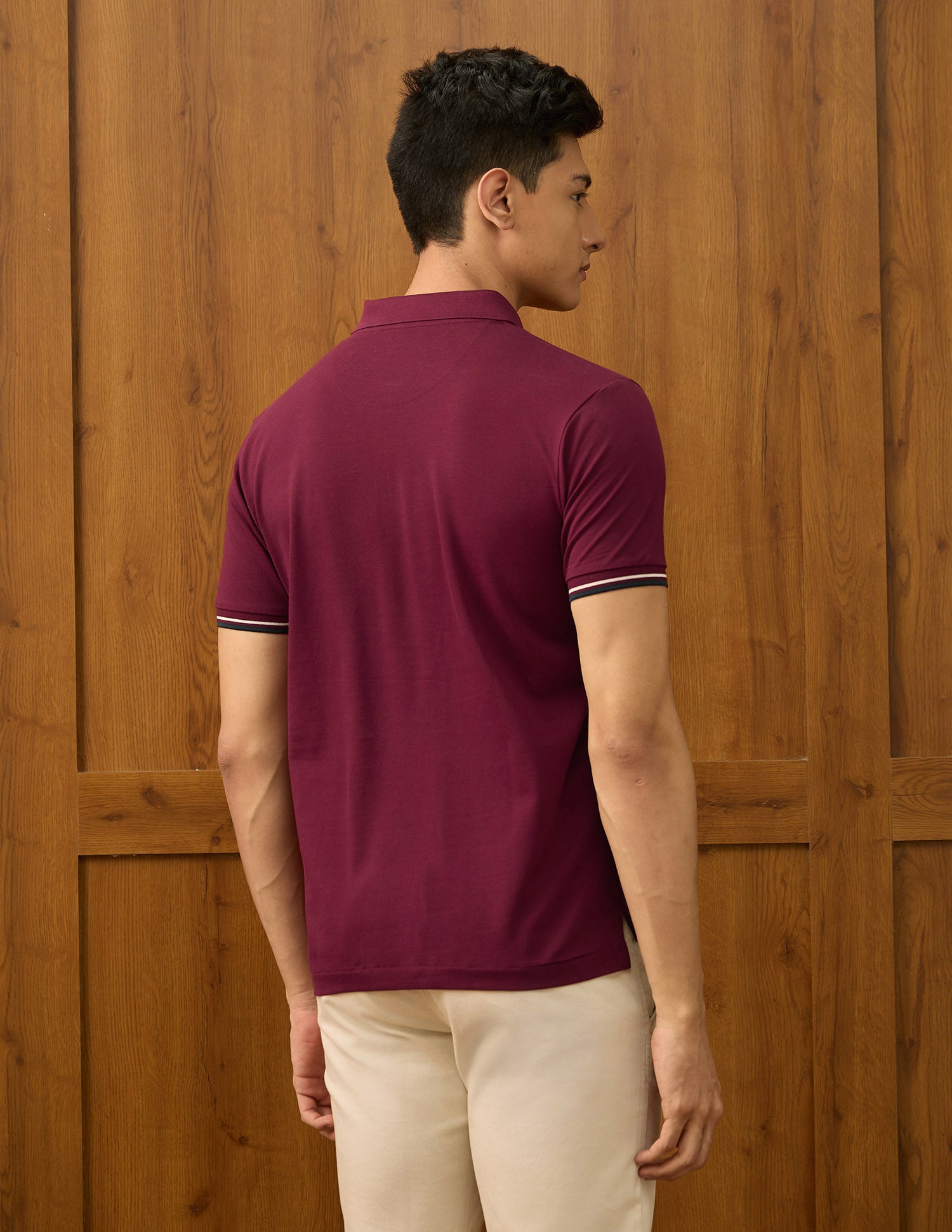 Brand Embroidered Varsity Polo Shirt Dark Red - U.S. POLO ASSN. | Large