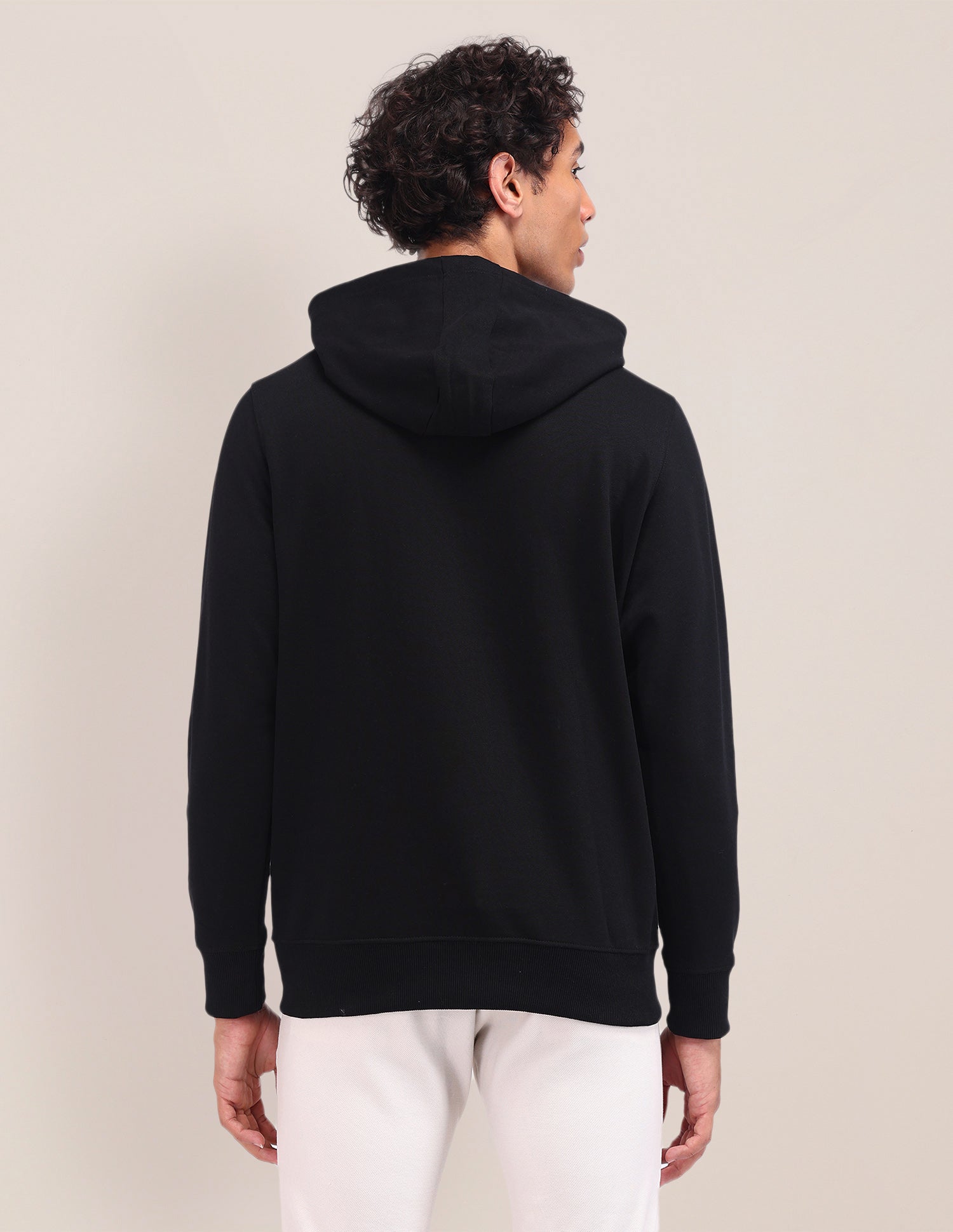 Brand Printed Regular Fit Sweatshirt Black - U.S. Polo Assn. India | Large