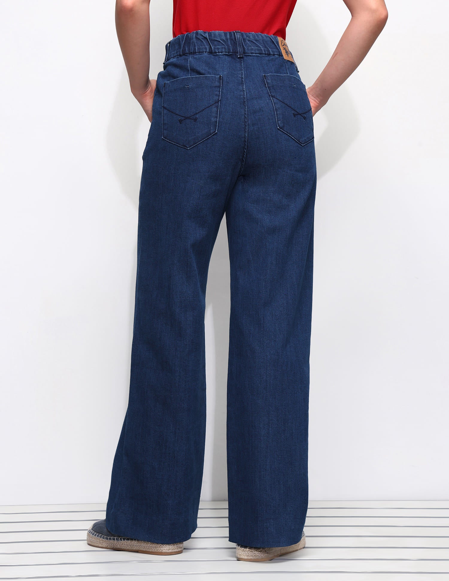 High Rise Wideleg Jeans Blue - U.S. Polo Assn. India | Large