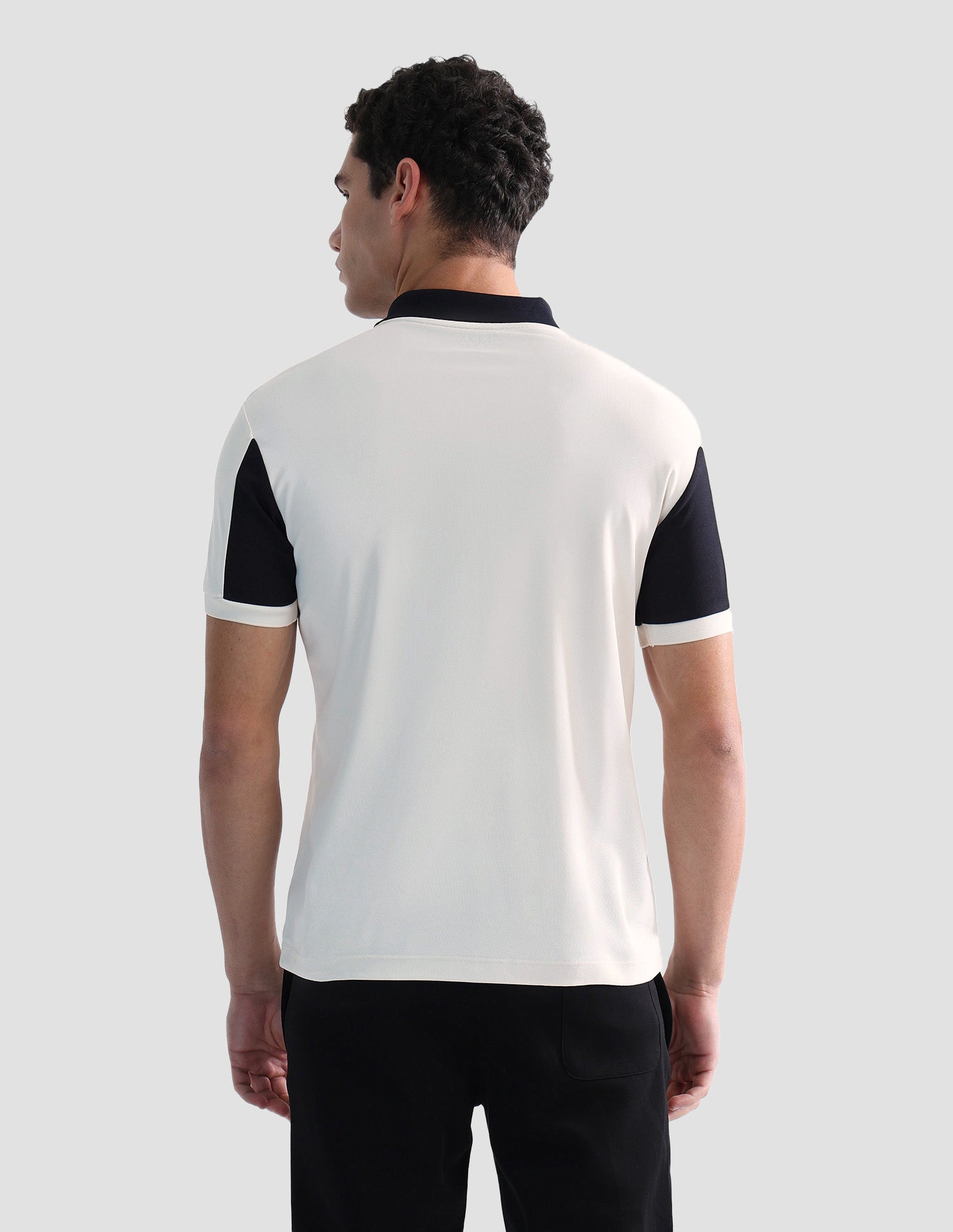 Solid Regular Fit Active Polo Shirt Off White - U.S. POLO ASSN. | Large