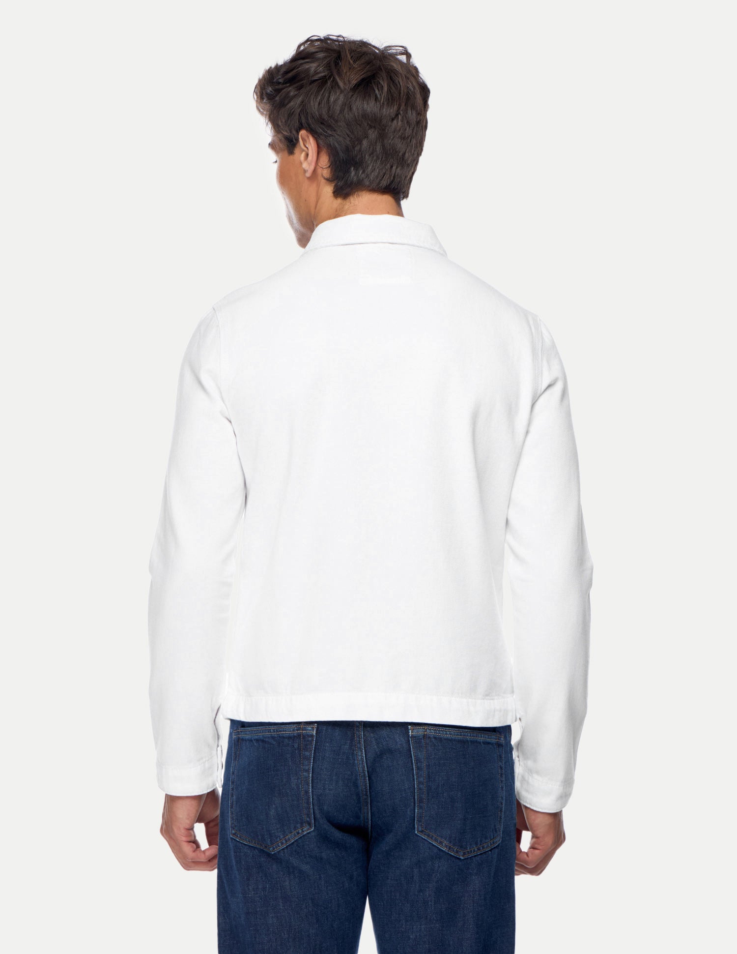 Solid Regular Fit Trucker Jacket White - U.S. Polo Assn. India | Large