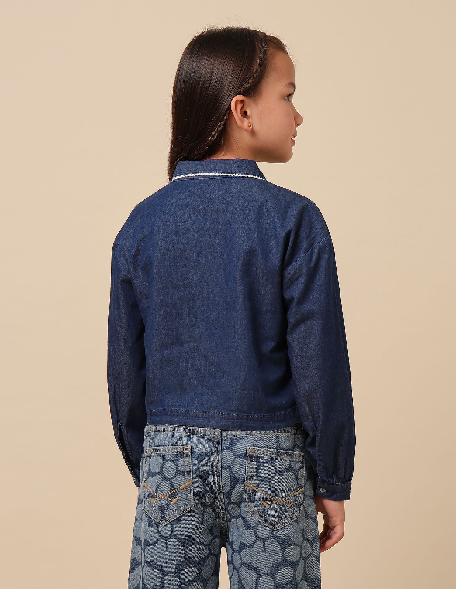 Girls Solid Regular Fit Top Dark Blue - U.S. POLO ASSN. | Large