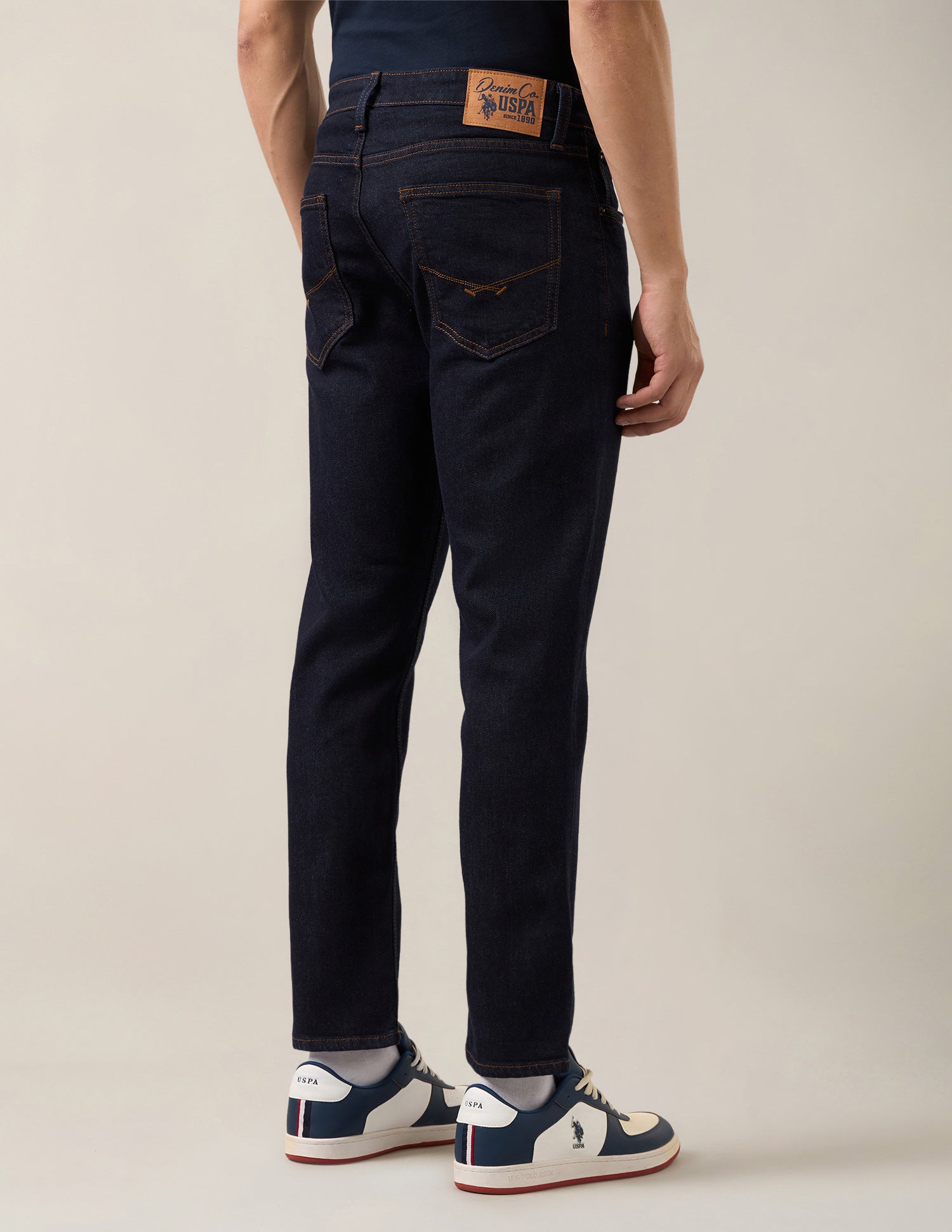 Cole Comfort Cropped Fit Blue Jeans Rinse Blue - U.S. Polo Assn. India | Large
