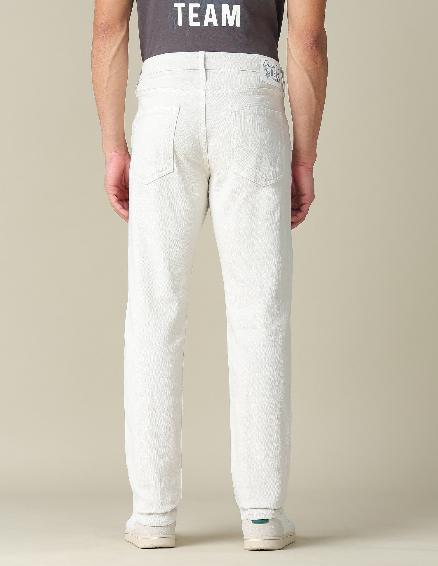 Harold Slim Straight Fit Mid Rise Jeans White - U.S. POLO ASSN. | Large