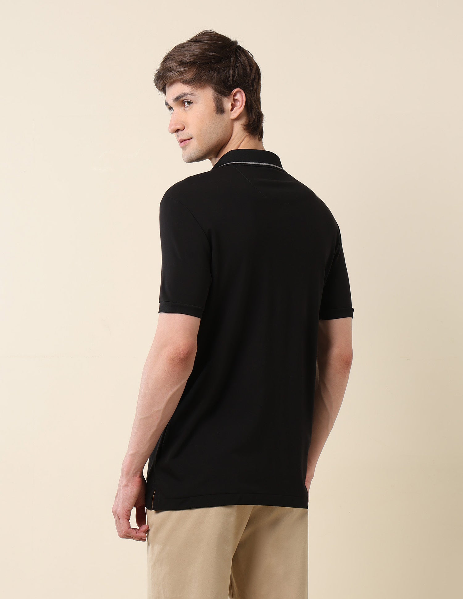 Solid Gentlemans Club Polo Shirt Black - U.S. Polo Assn. India | Large