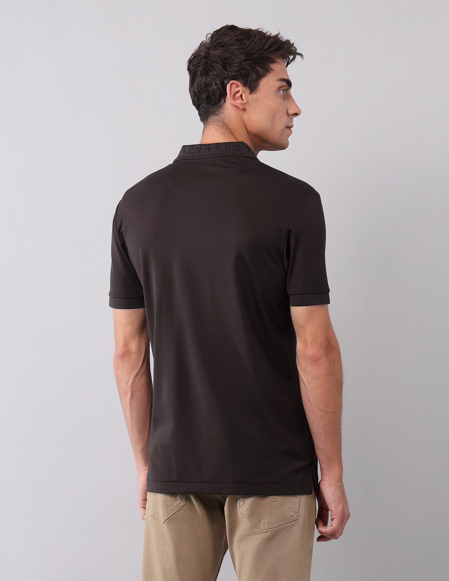 Solid Muscle Fit Polo Shirt Choco - U.S. Polo Assn. India | Large