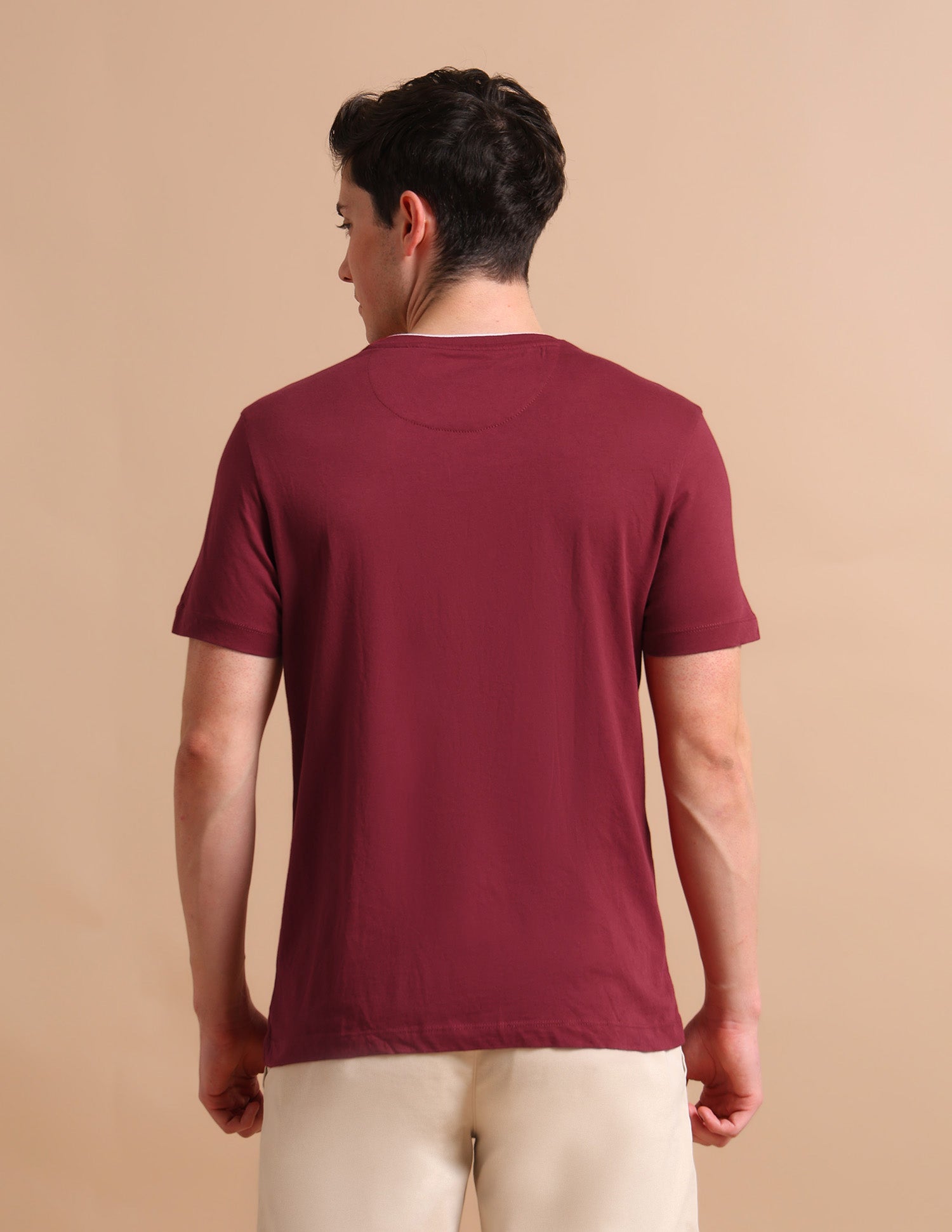 Stretchy Tipped T-Shirt Maroon - U.S. POLO ASSN. | Large