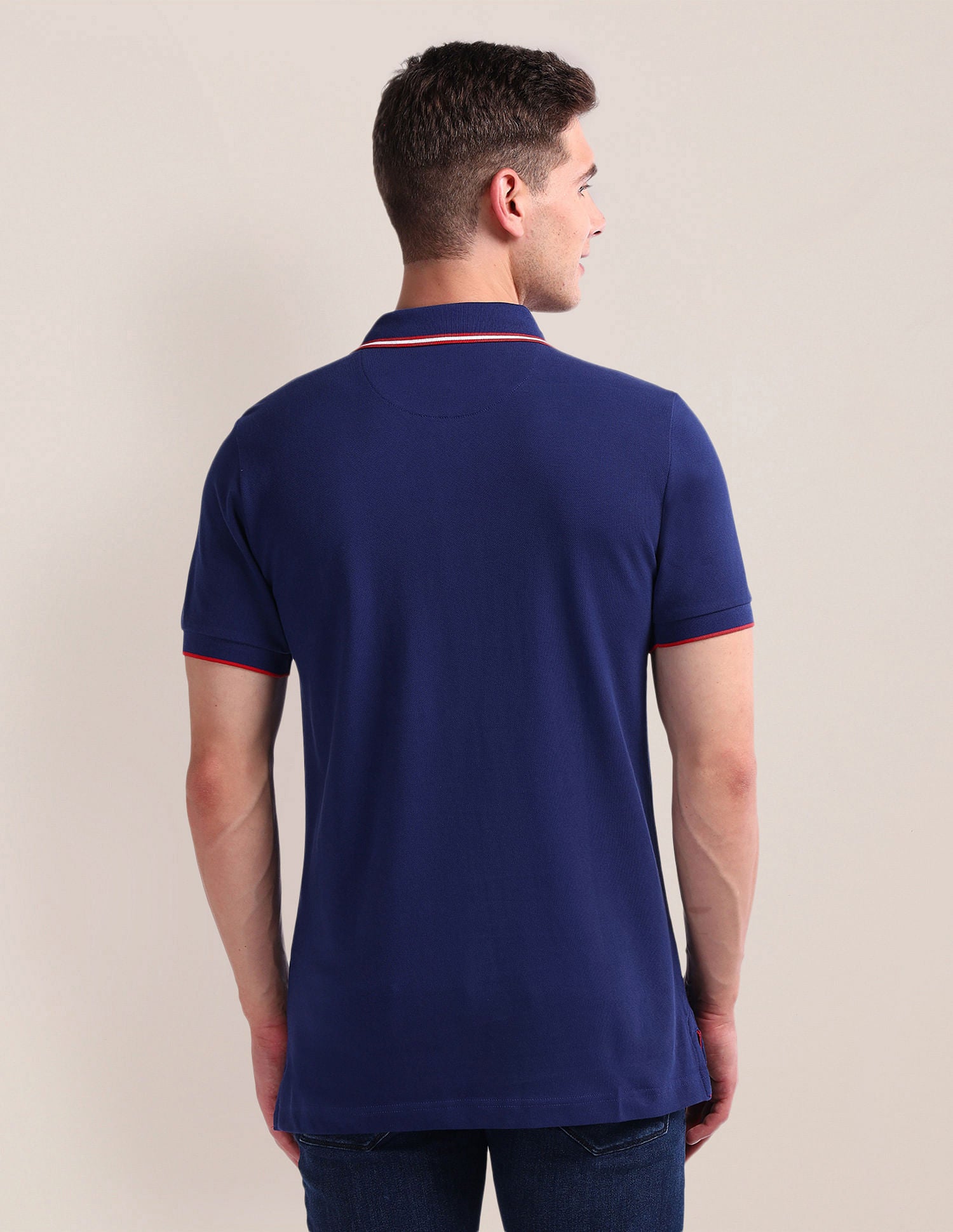 Pure Cotton Solid Polo Shirt Purple - U.S. Polo Assn. India | Large