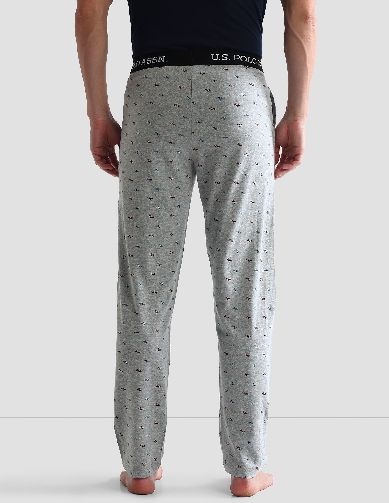 All Over Print OELP3 Lounge Pants - Pack Of 1 Grey - U.S. POLO ASSN. | Large