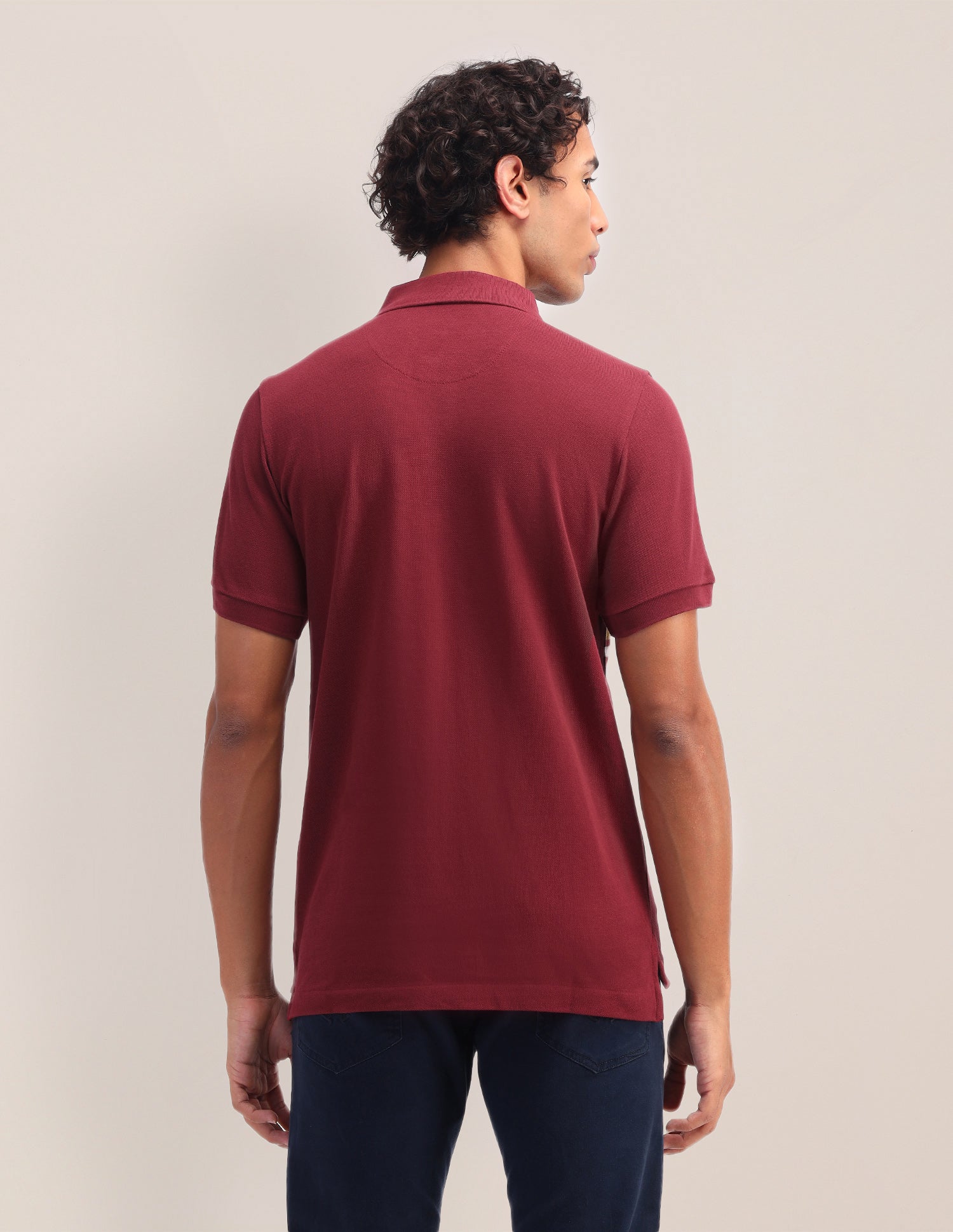 Horizontal Striped Slim Fit Polo Shirt Red - U.S. Polo Assn. India | Large