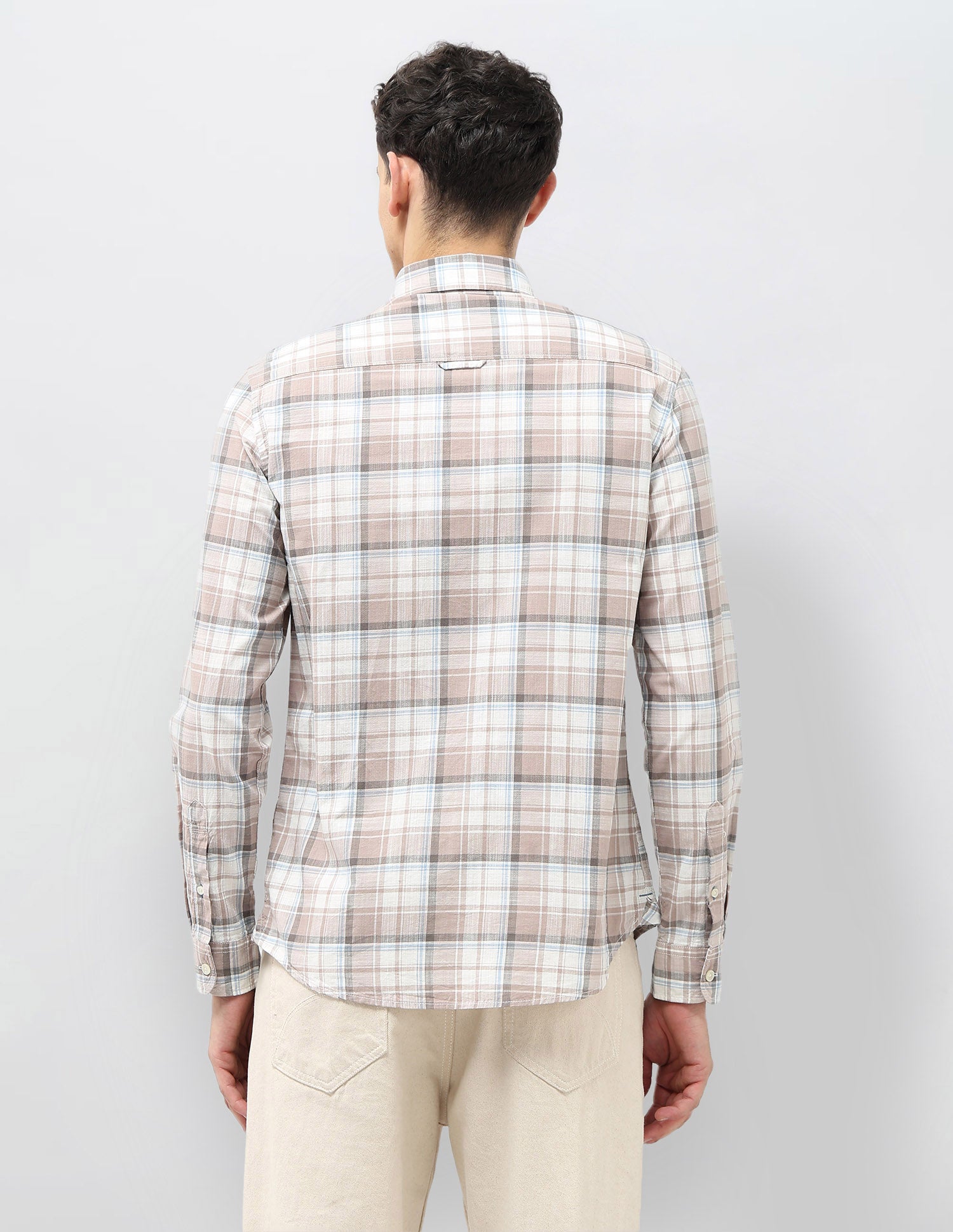 Regular Fit Tartan Checked Shirt Cream - U.S. POLO ASSN. | Large