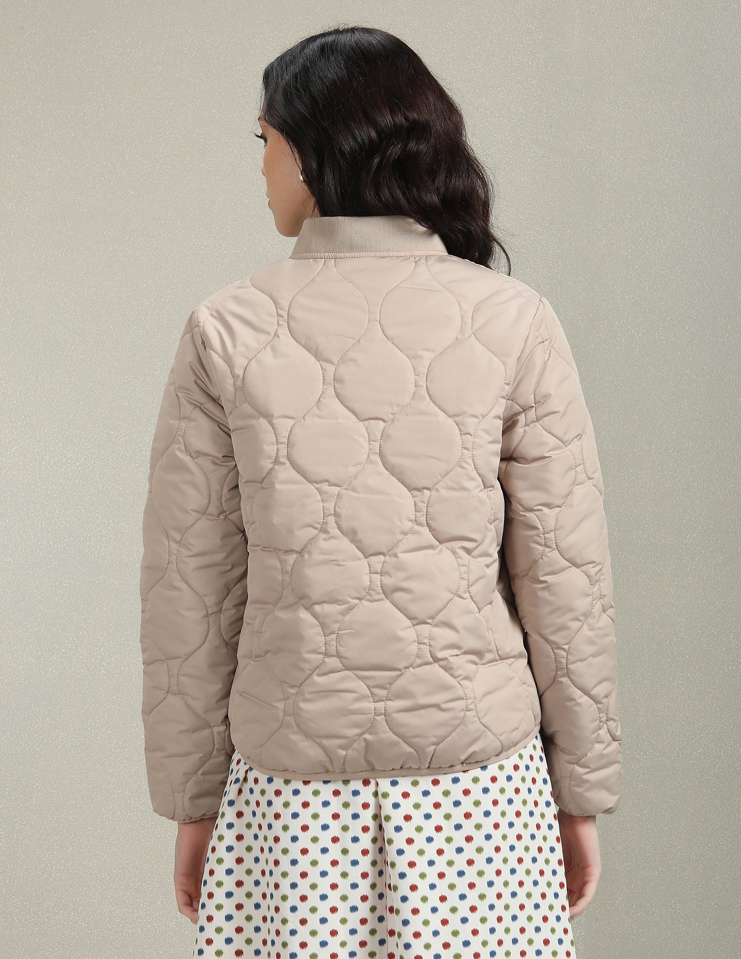 Quilted Bomber Jacket Beige - U.S. Polo Assn. India | Large