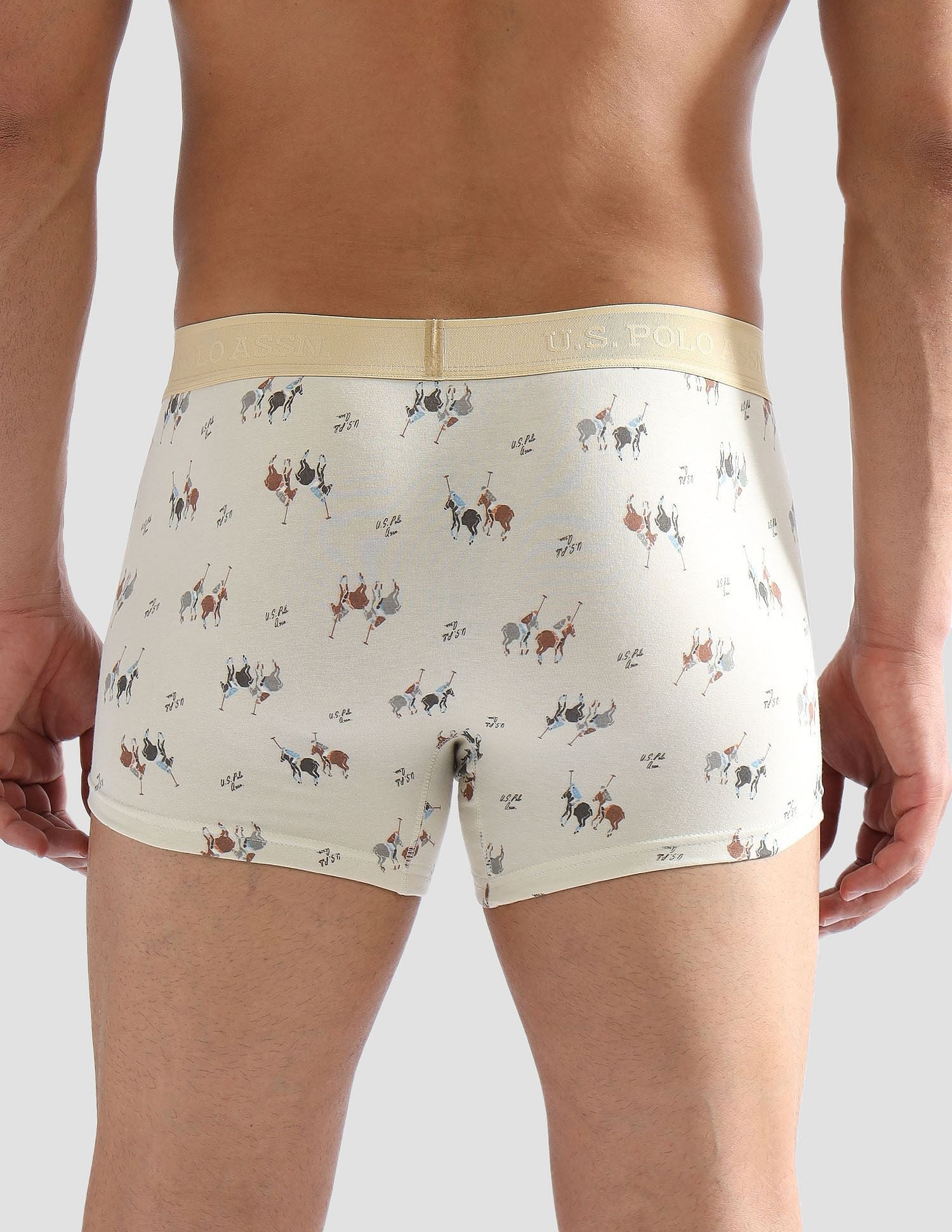 Anti Microbial Printed PT005 Trunks - Pack of 1 Beige - U.S. POLO ASSN. | Large