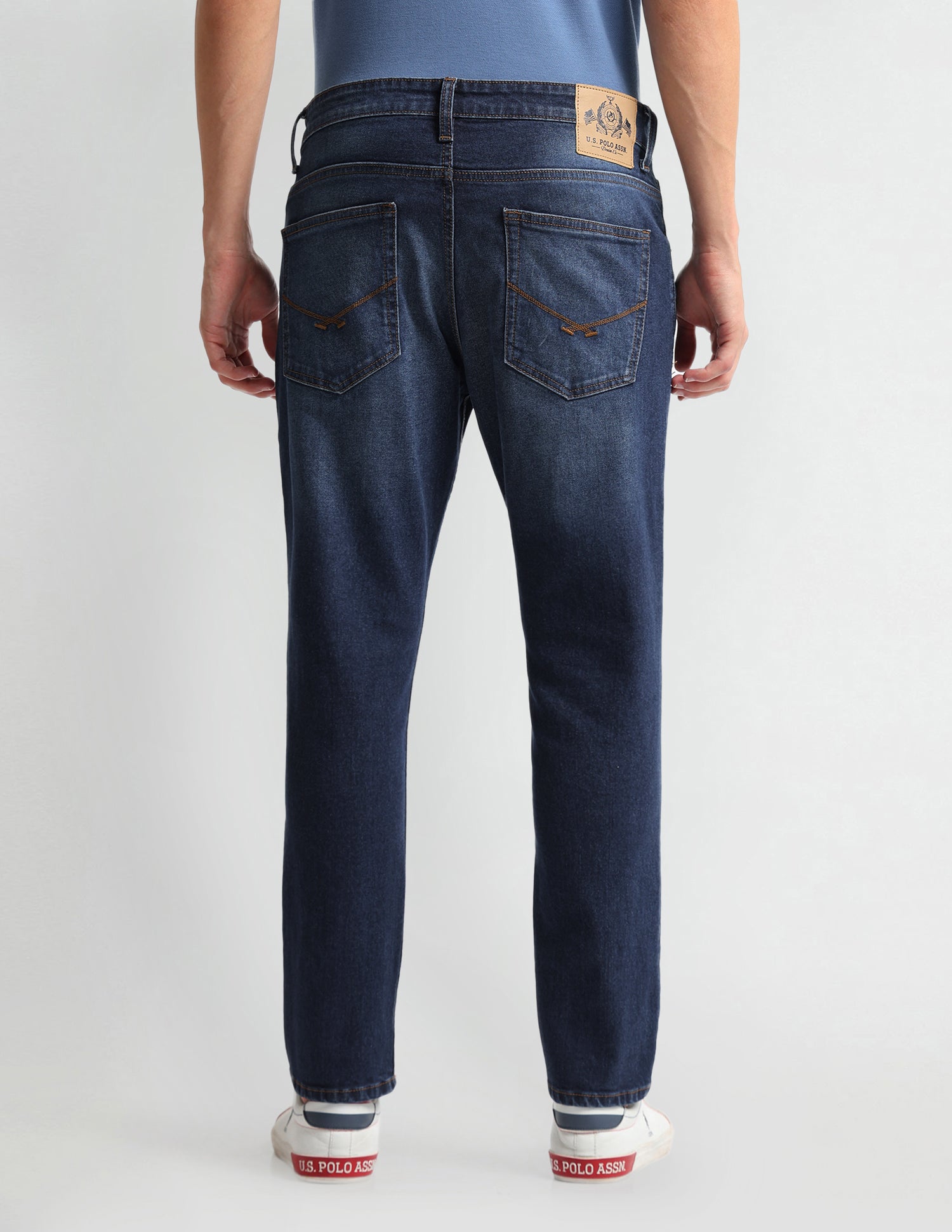 Henry Tapered Cropped Fit Blue Jeans Blue - U.S. Polo Assn. India | Large