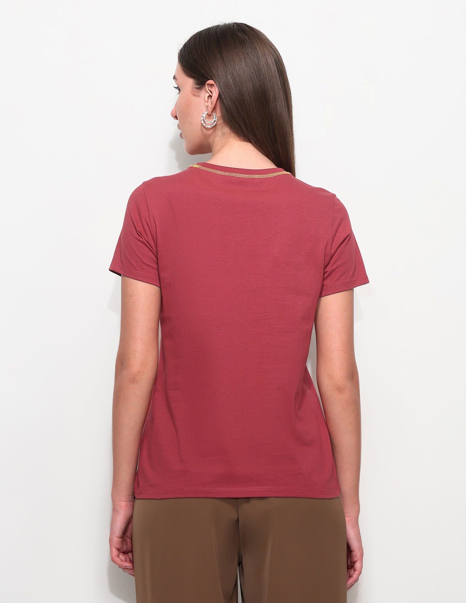 Regular Fit Brand Printed T-Shirt Red - U.S. Polo Assn. India | Large