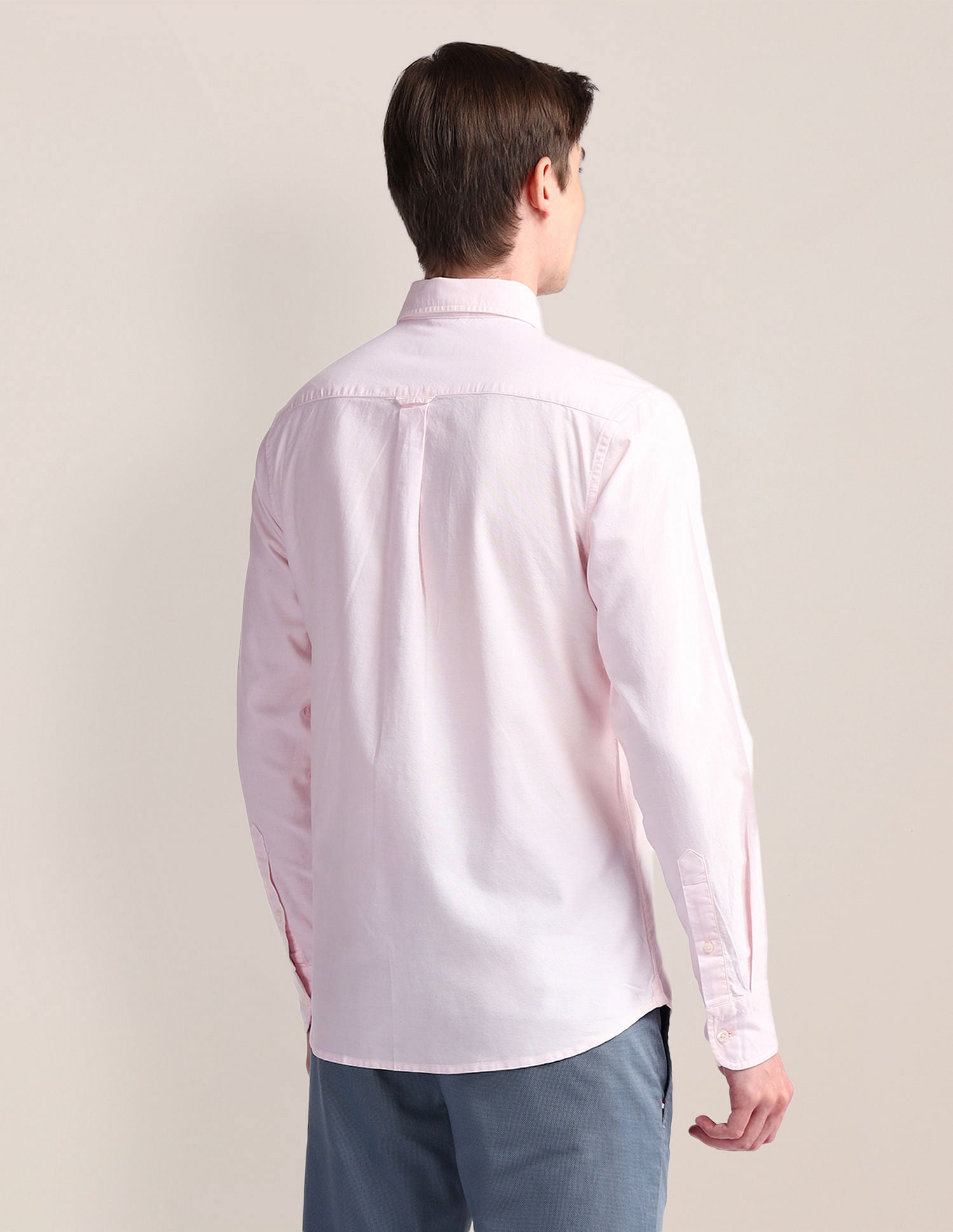 Tailored Fit Solid Shirt Light-Pink - U.S. Polo Assn. India | Large