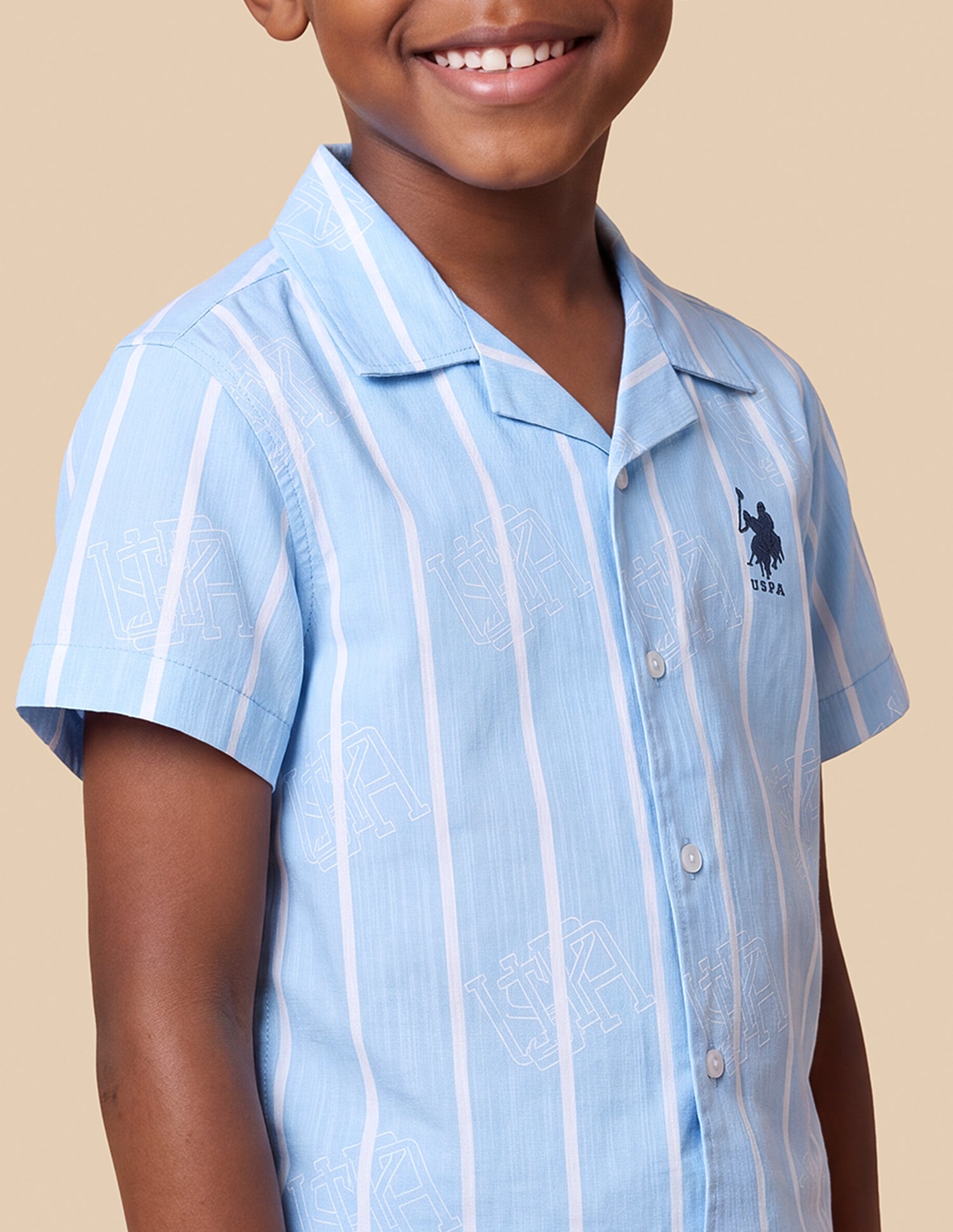 Vertical Striped Regular Fit Shirt Blue - U.S. Polo Assn. India | Large
