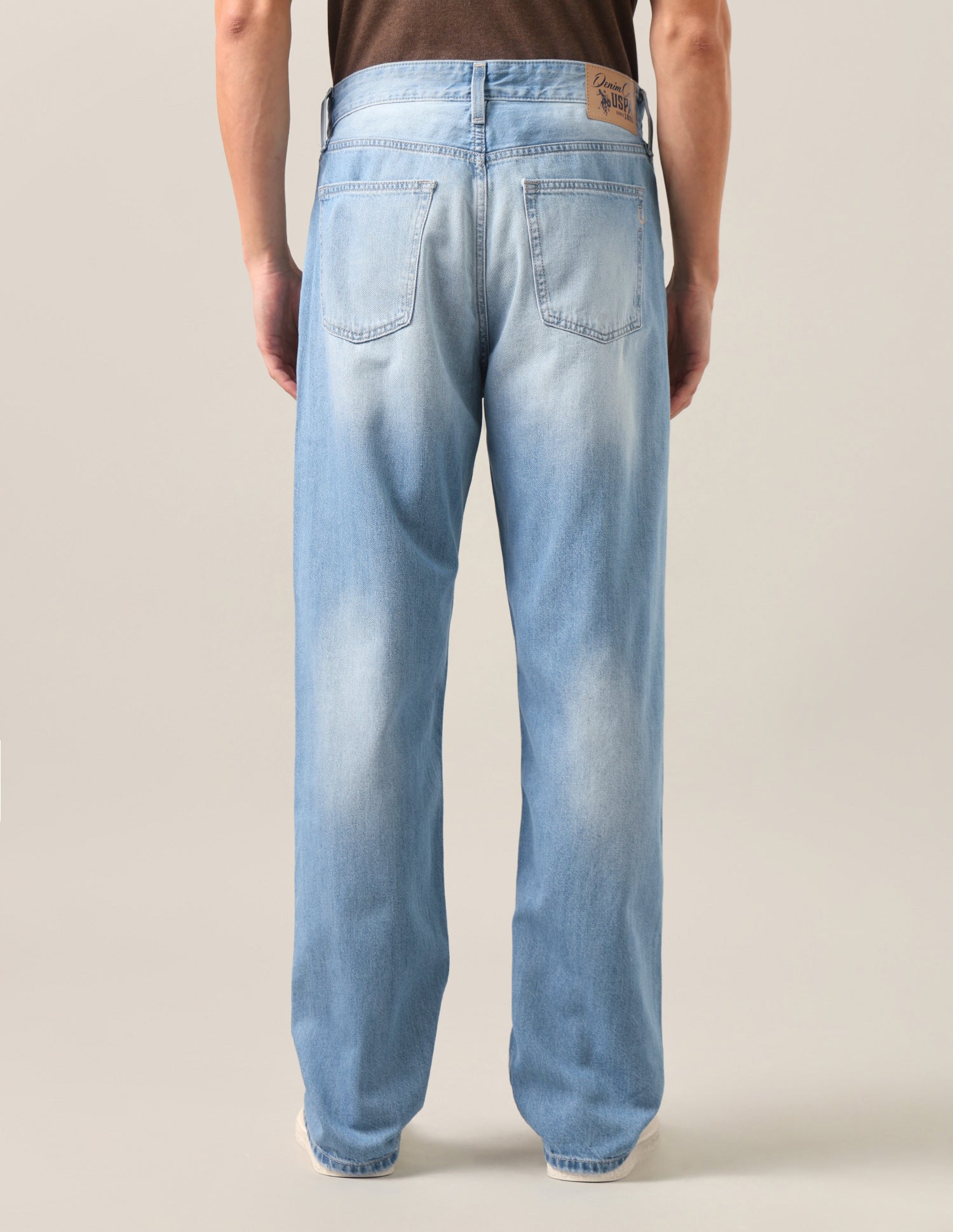 Logan Loose Straight Fit Blue Jeans Light Blue - U.S. Polo Assn. India | Large