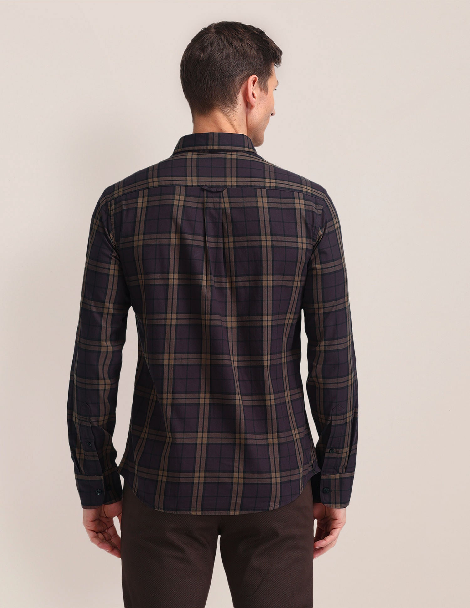 Tartan Check Tailored Fit Shirt Wine - U.S. Polo Assn. India | Large