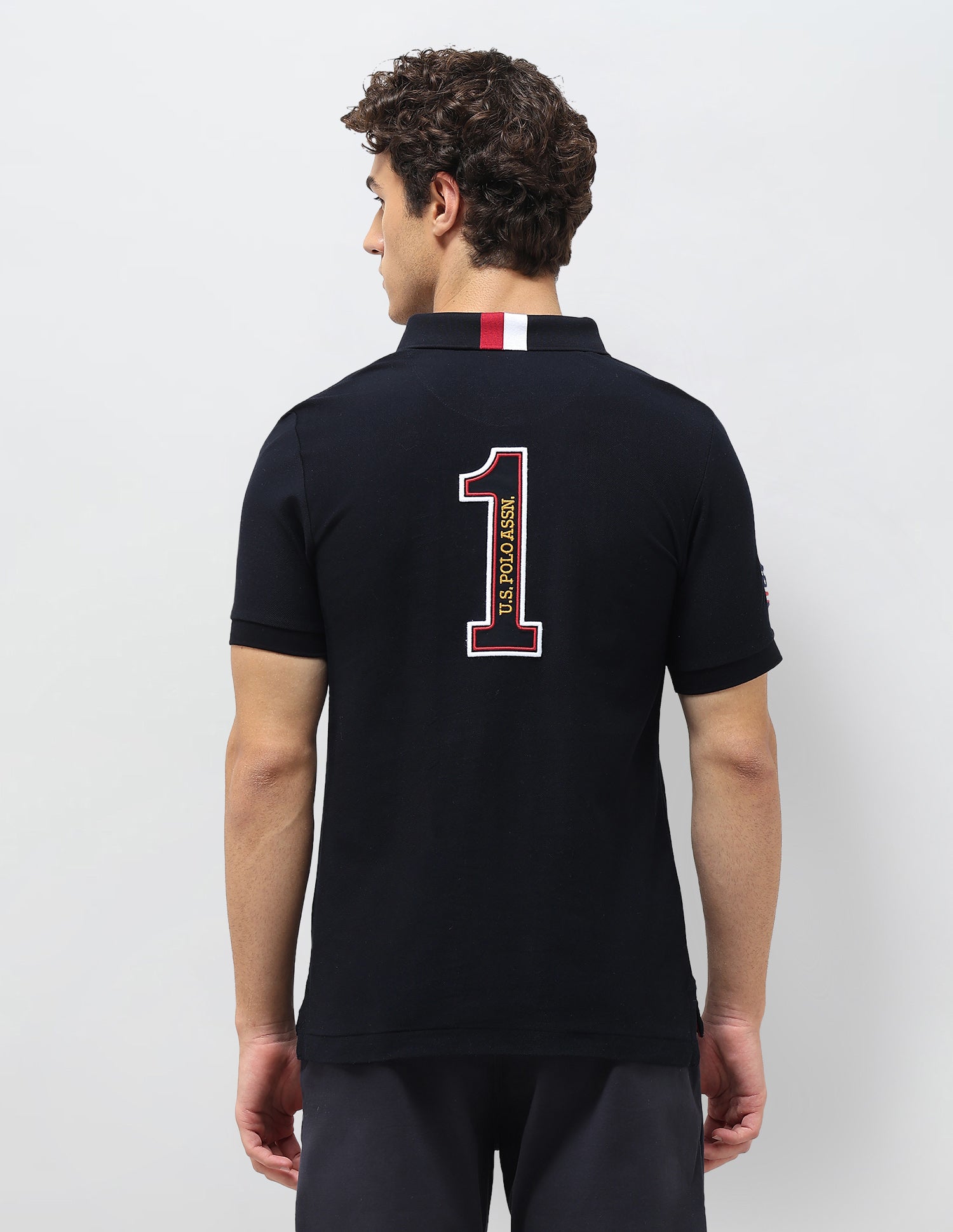 Colourblocked Slim Fit Polo Shirt Navy - U.S. Polo Assn. India | Large