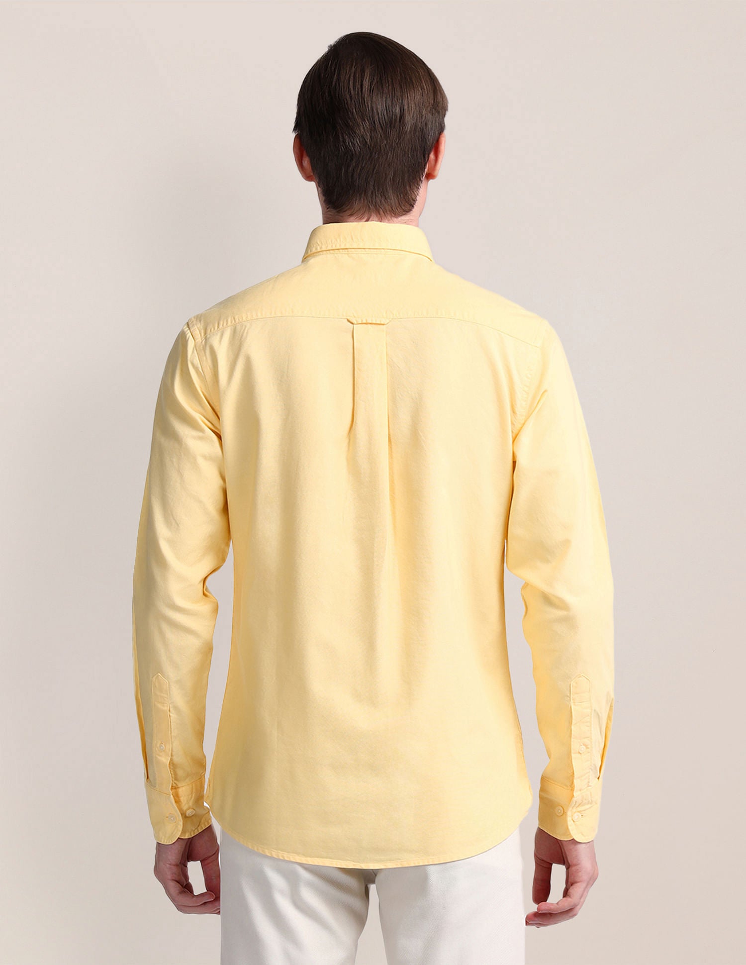 Tailored Fit Solid Shirt Yellow - U.S. Polo Assn. India | Large