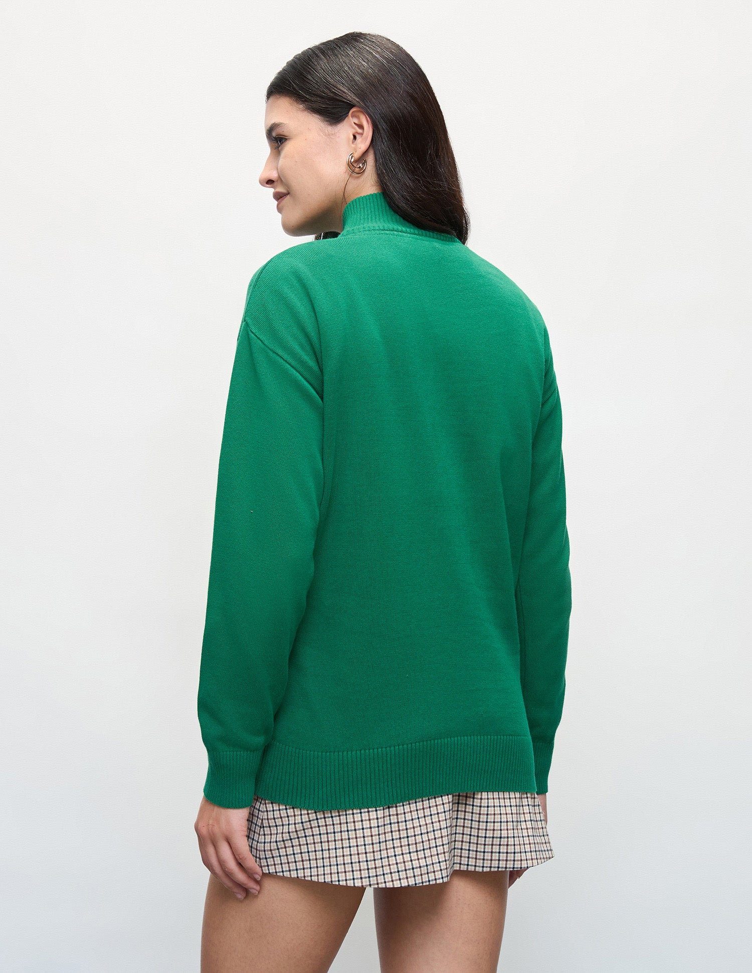 Solid Regular Fit Sweater Green - U.S. Polo Assn. India | Large