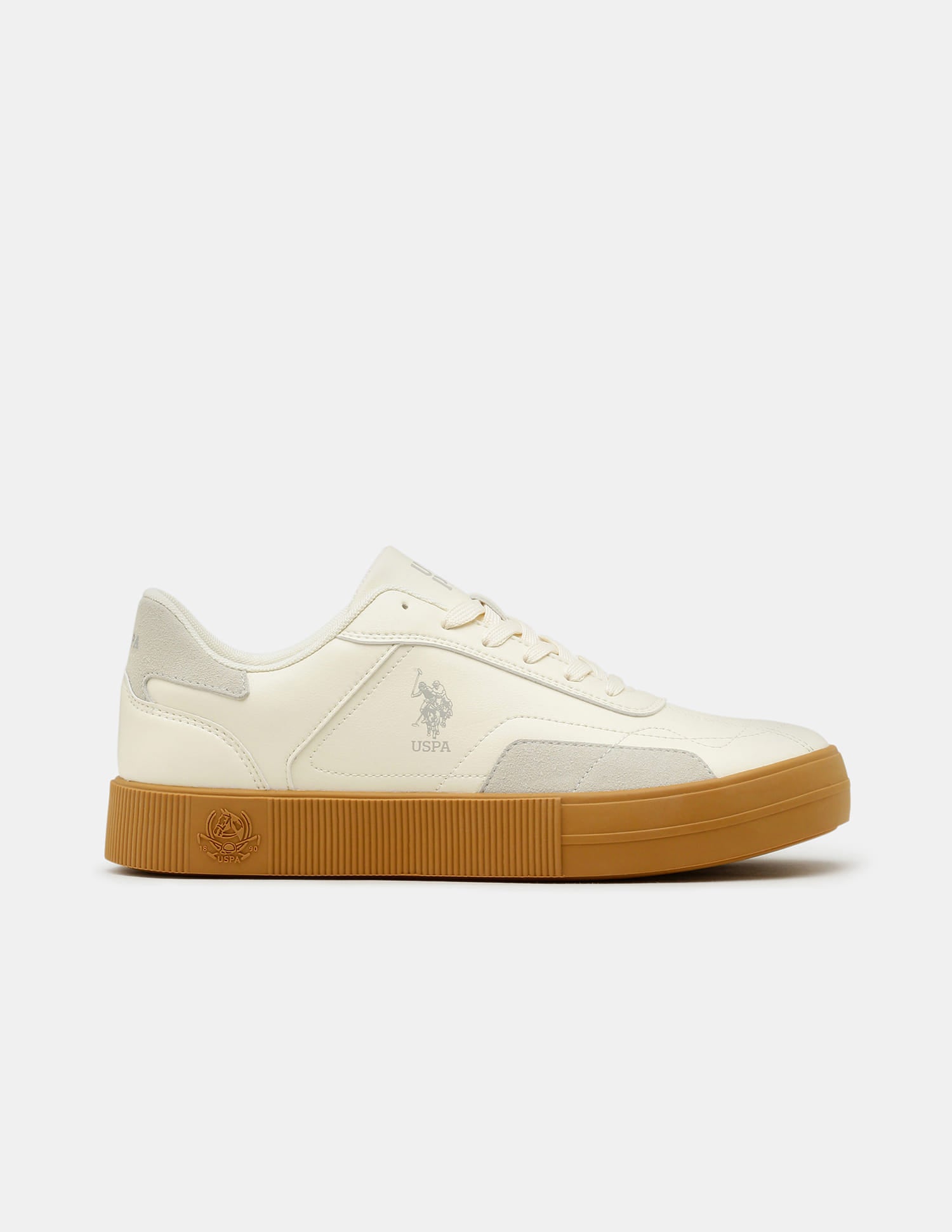 Men Zyron Round Toe Sneakers White - U.S. Polo Assn. India | Large