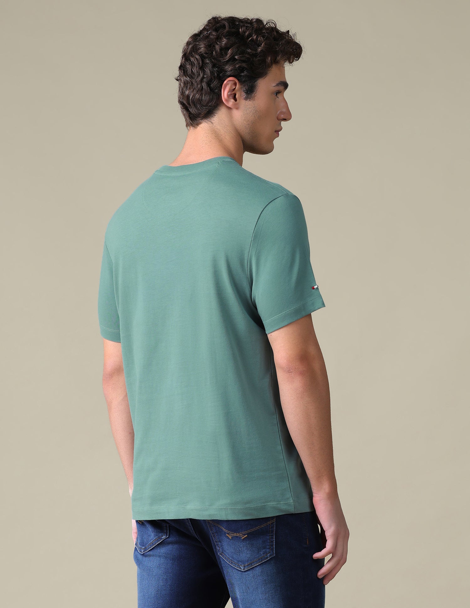 Slim Fit Graphic Brand Printed T-Shirt Green - U.S. Polo Assn. India | Large
