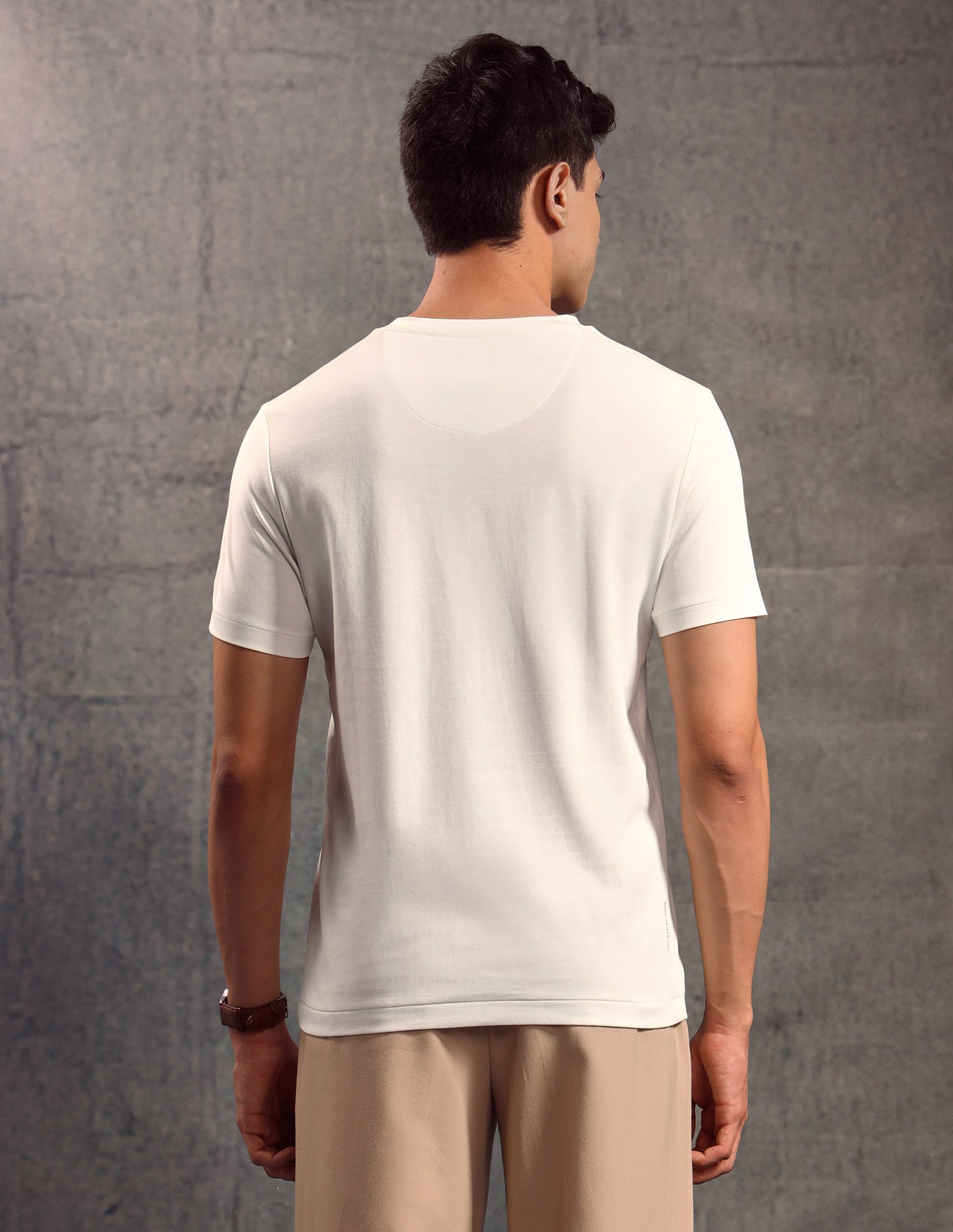 Solid Regular Fit T-shirt Ivory - U.S. POLO ASSN. | Large